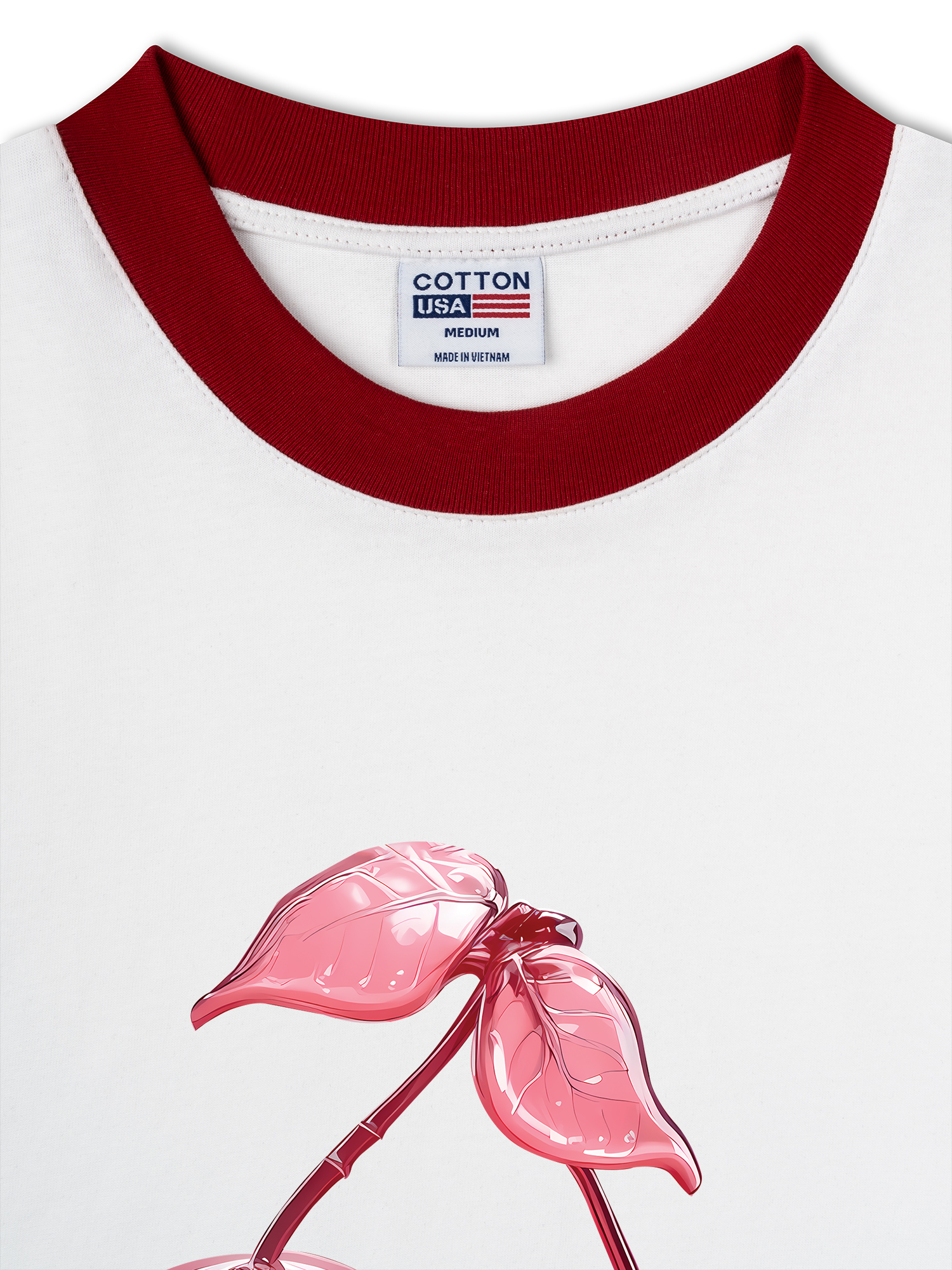 Áo Thun Ringer Relaxed Fit Cherry Skull