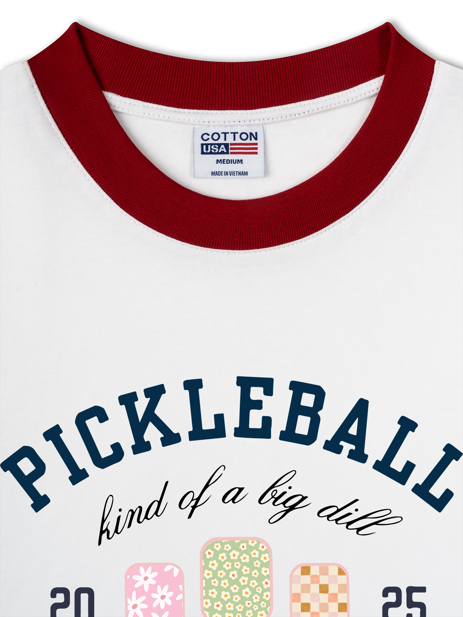 Áo Thun Ringer Relaxed Fit Pickleball Athletic Club