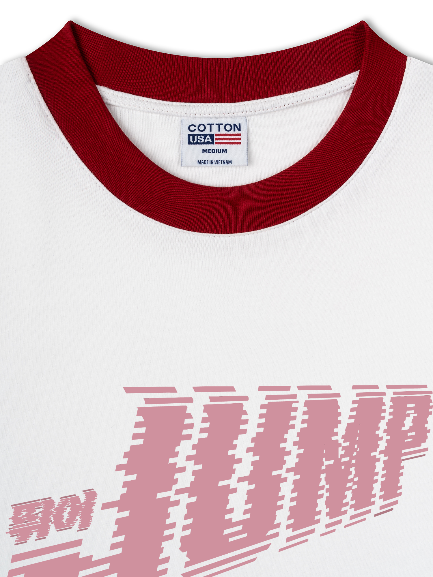 Áo Thun Ringer Relaxed Fit Black Pink Jump