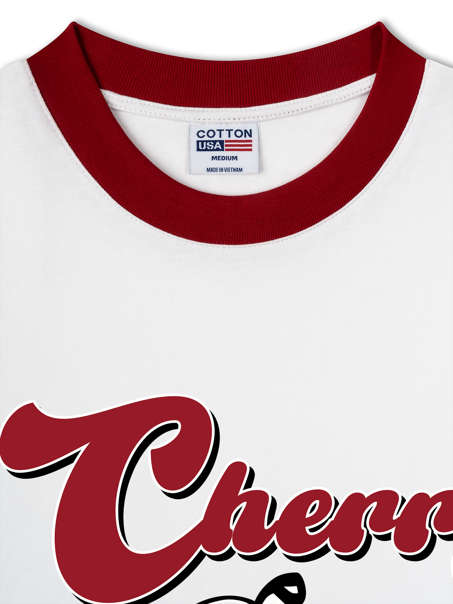 Áo Thun Ringer Relaxed Fit Cherry Sweet Girl