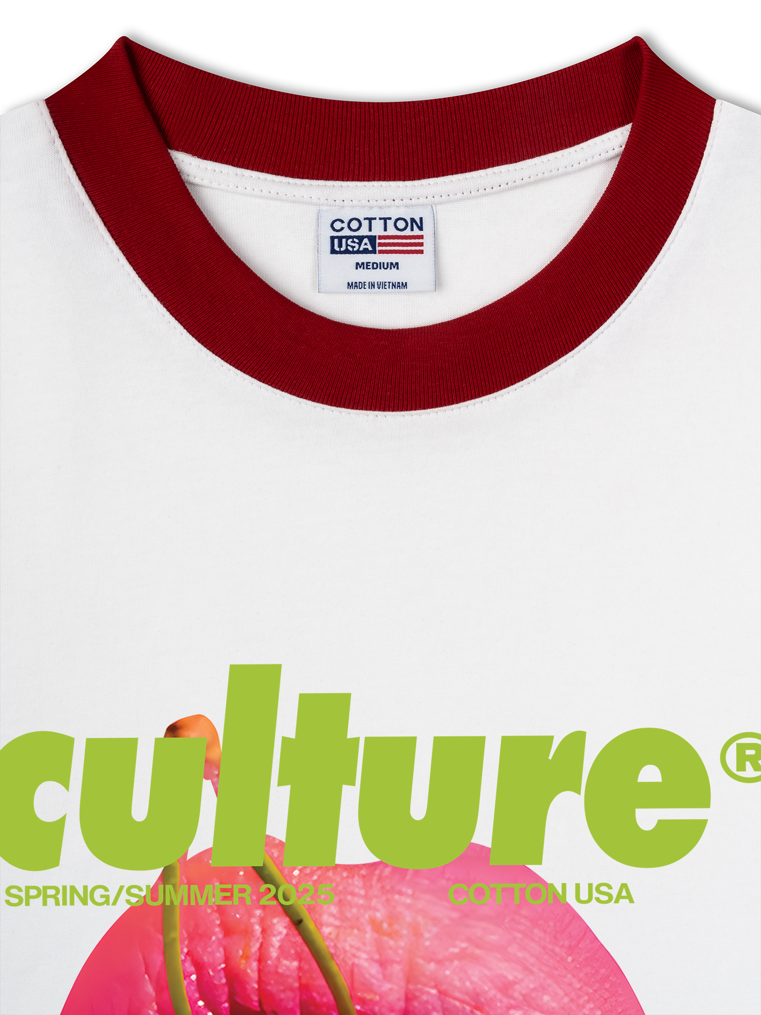 Áo Thun Ringer Relaxed Fit Tropical Culture Cherry Lip