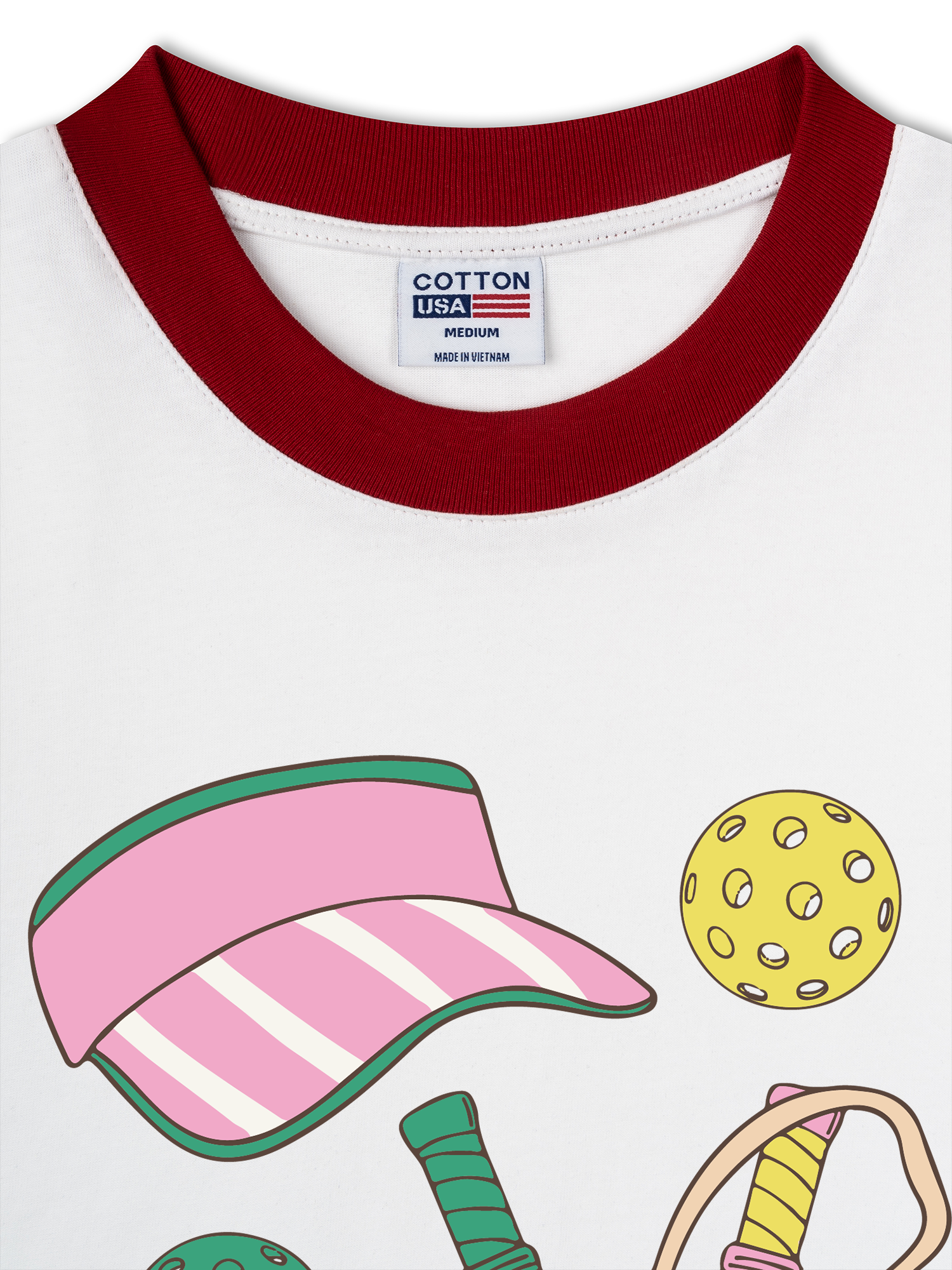 Áo Thun Ringer Relaxed Fit Pickleball Just Because