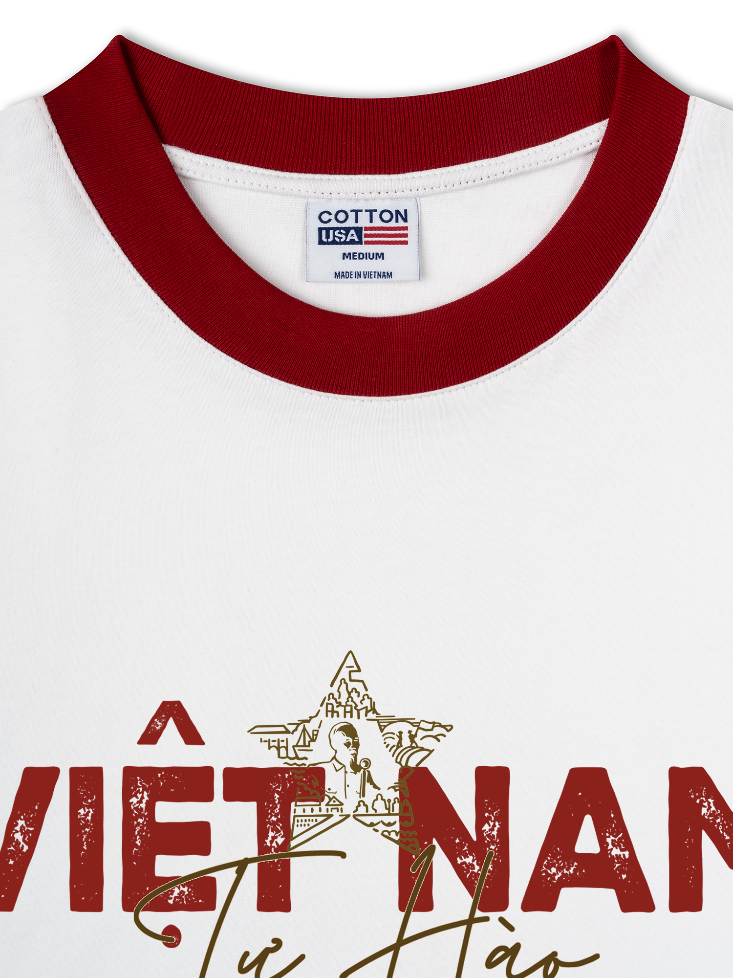 Áo Thun Ringer Relaxed Fit Việt Nam Tự Hào