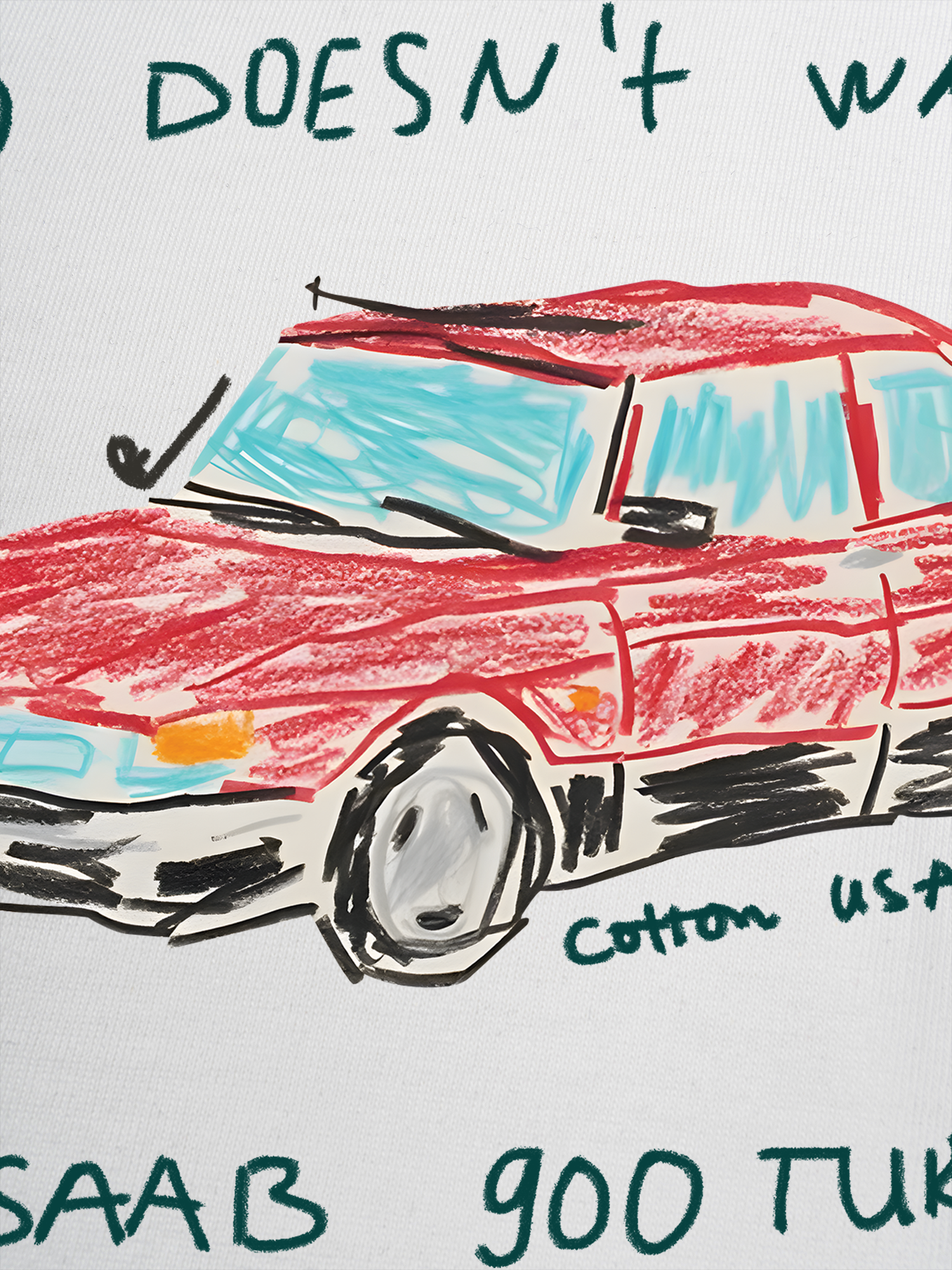 Áo Thun Ringer Relaxed Fit Classic Car Crayon Car