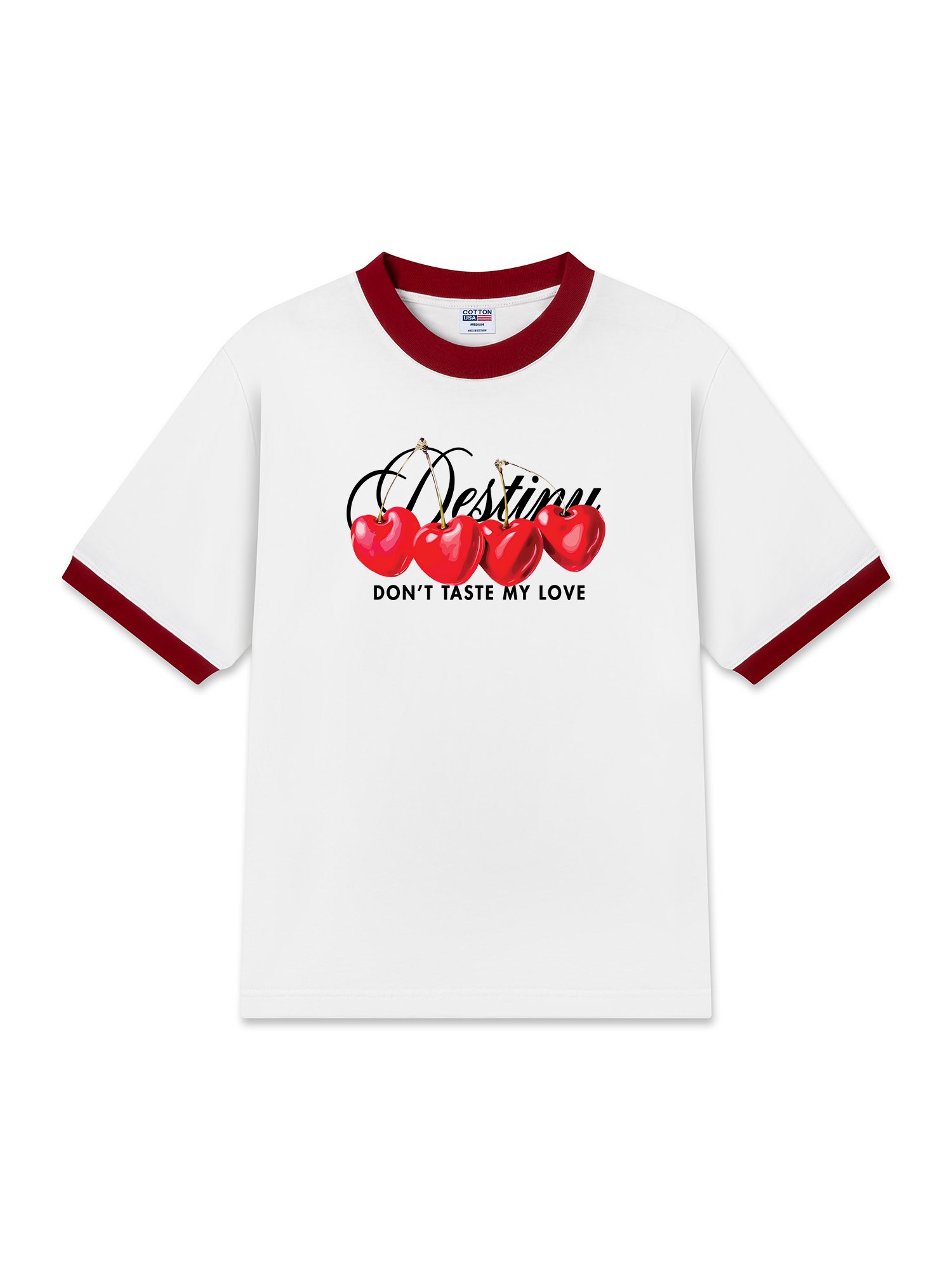 Áo Thun Ringer Relaxed Fit Cherry Destiny