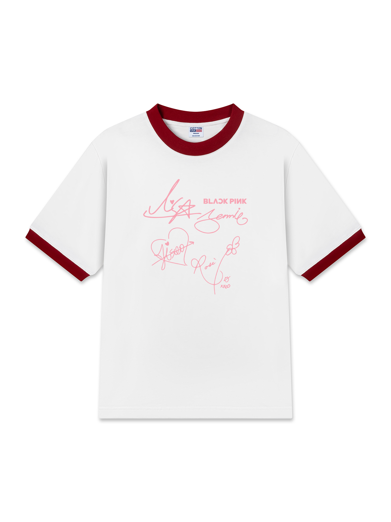 Áo Thun Ringer Relaxed Fit BlackPink Sign