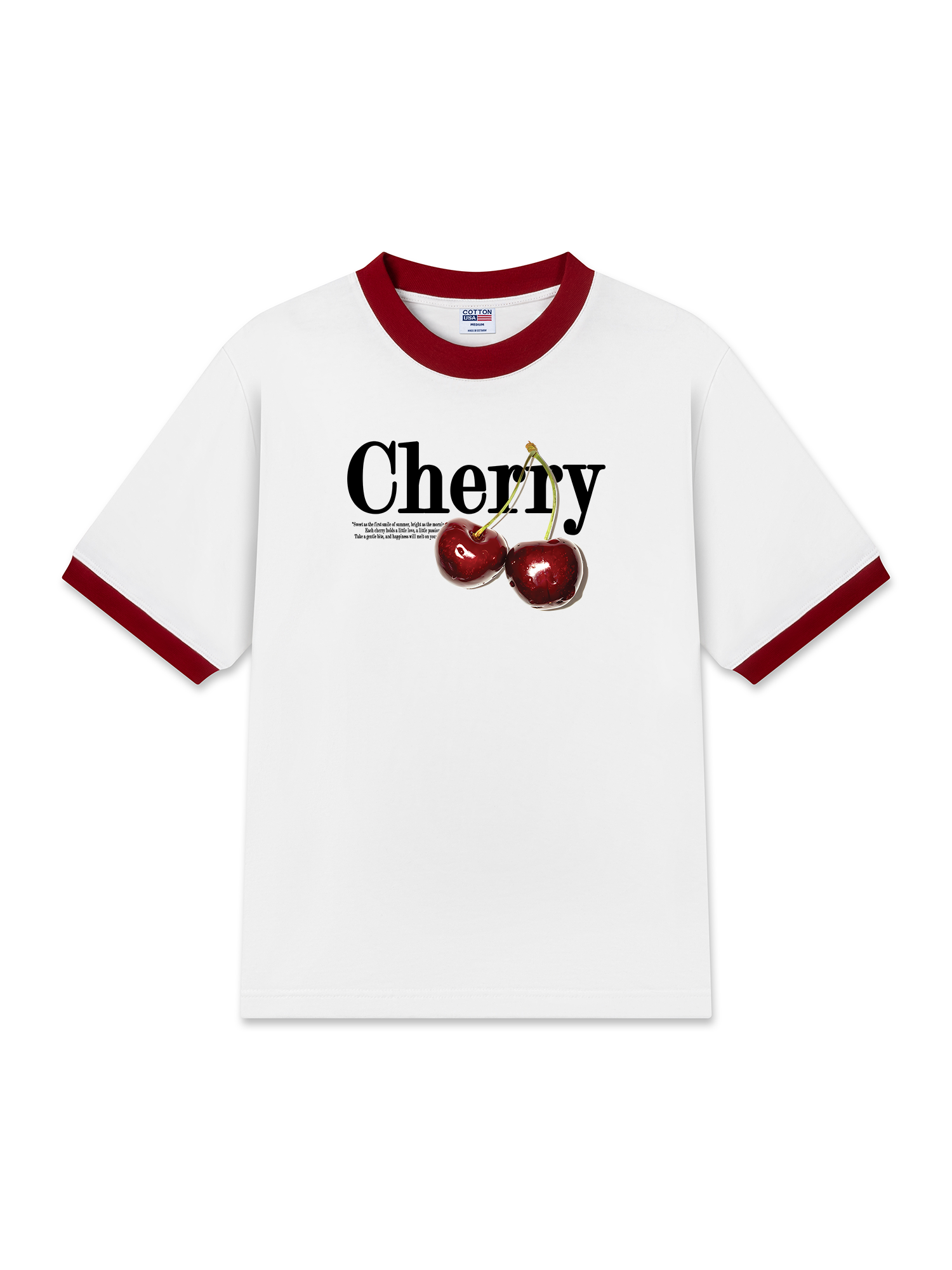 Áo Thun Ringer Relaxed Fit Cherry Fresh