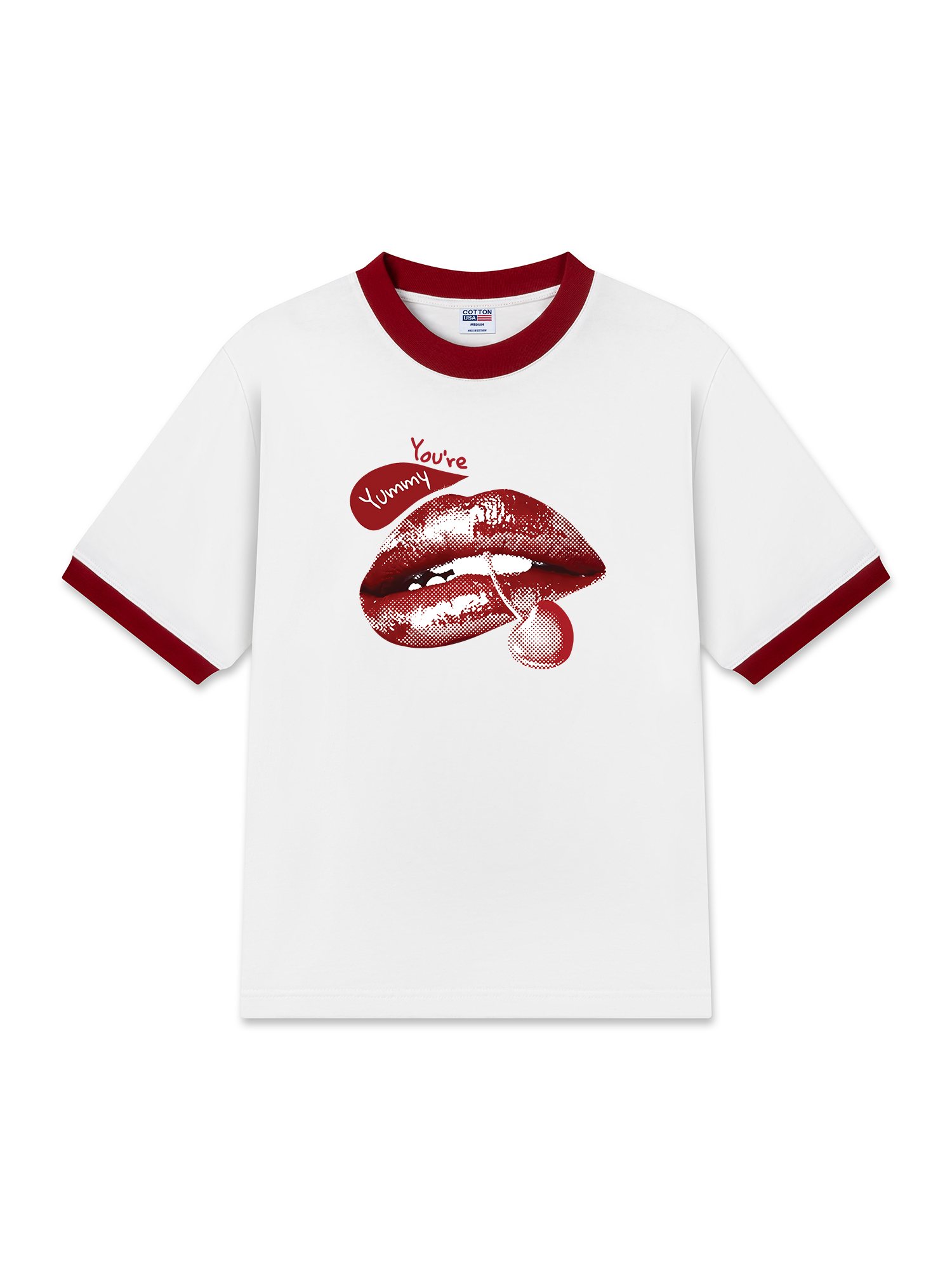 Áo Thun Ringer Relaxed Fit Cherry You_re Yummy