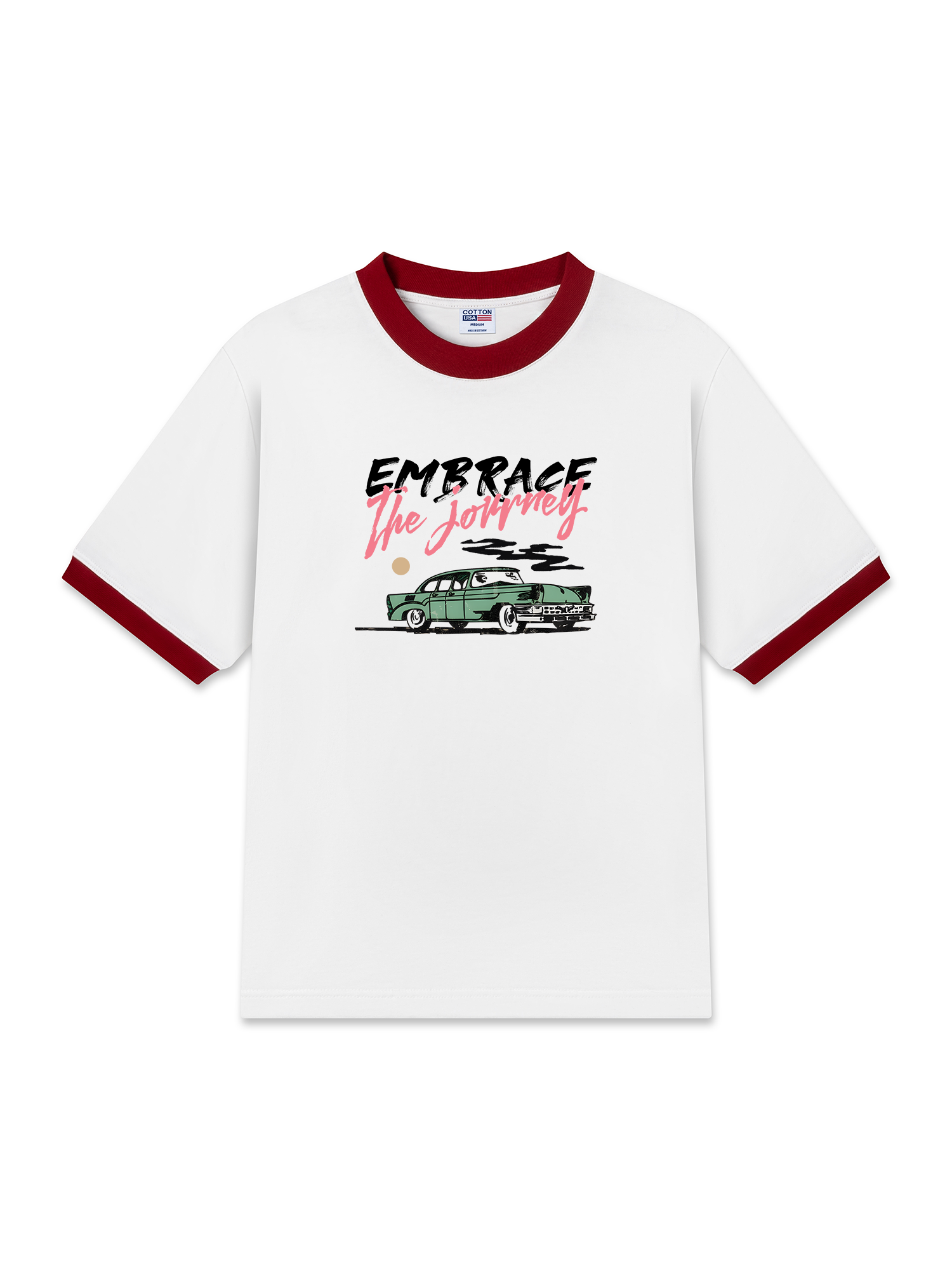 Áo Thun Ringer Relaxed Fit Classic Car Embrace