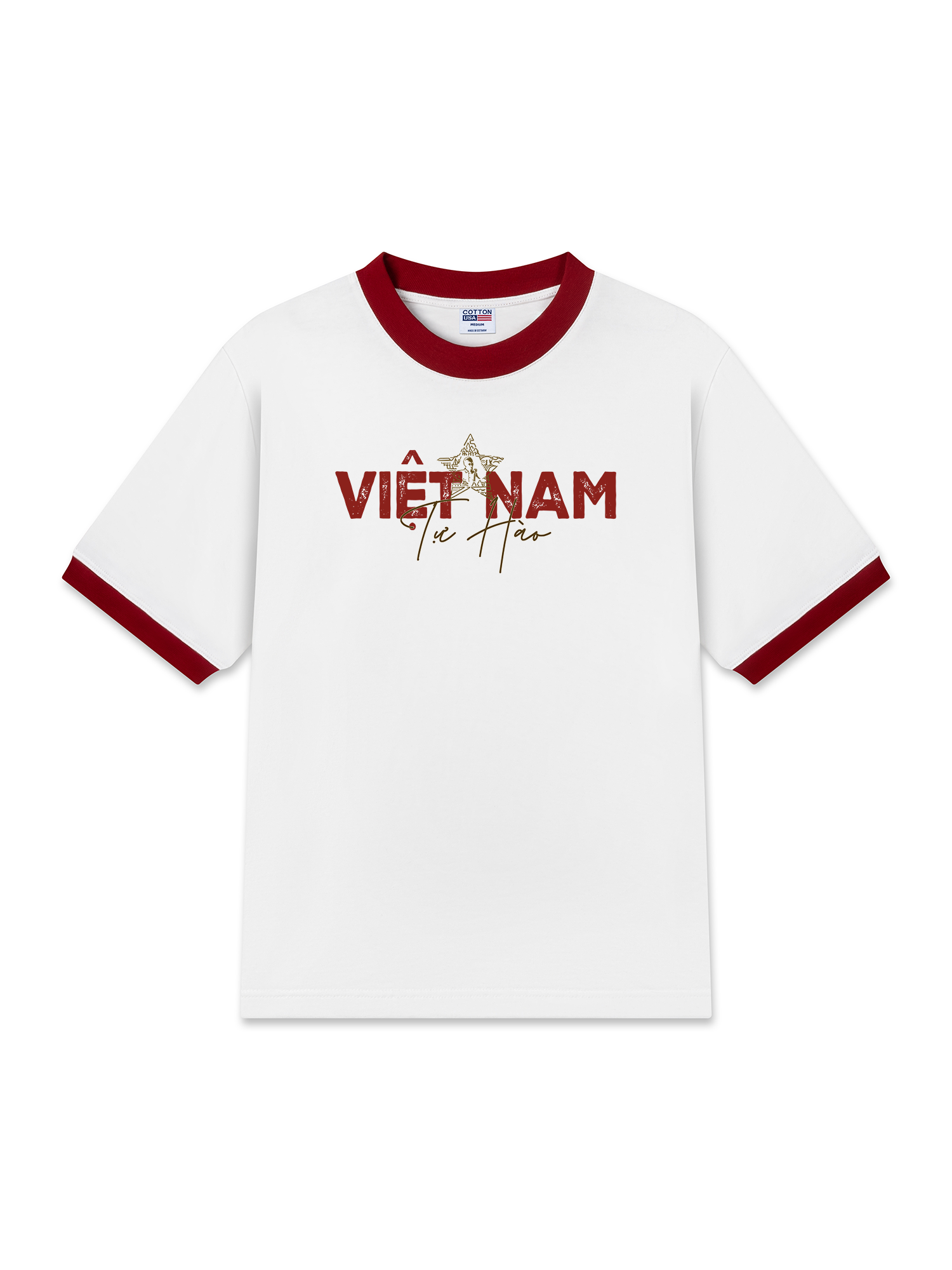 Áo Thun Ringer Relaxed Fit Việt Nam Tự Hào