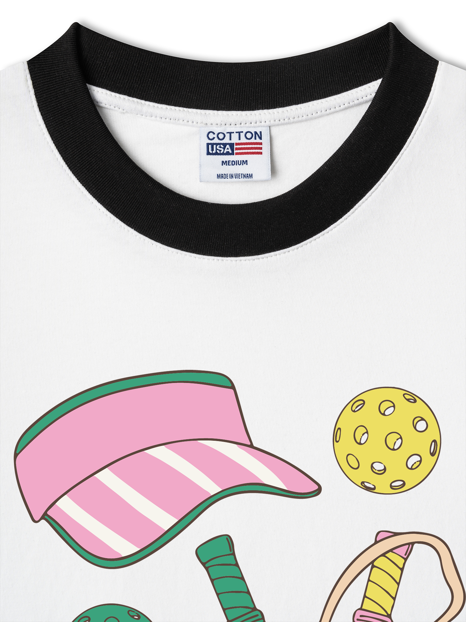 Áo Thun Ringer Relaxed Fit Pickleball Just Because