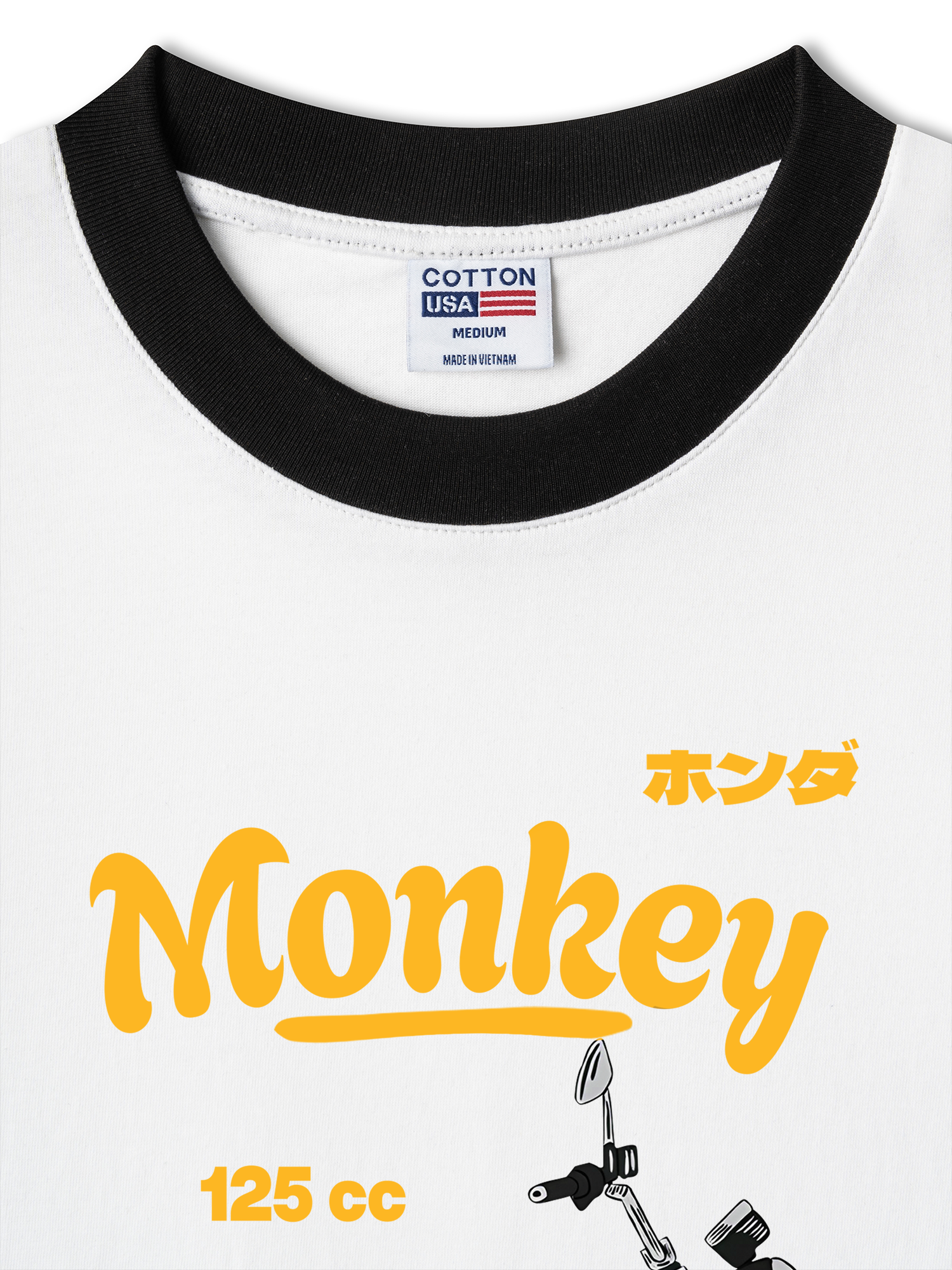 Áo Thun Ringer Relaxed Fit Monkey 125cc Yellow