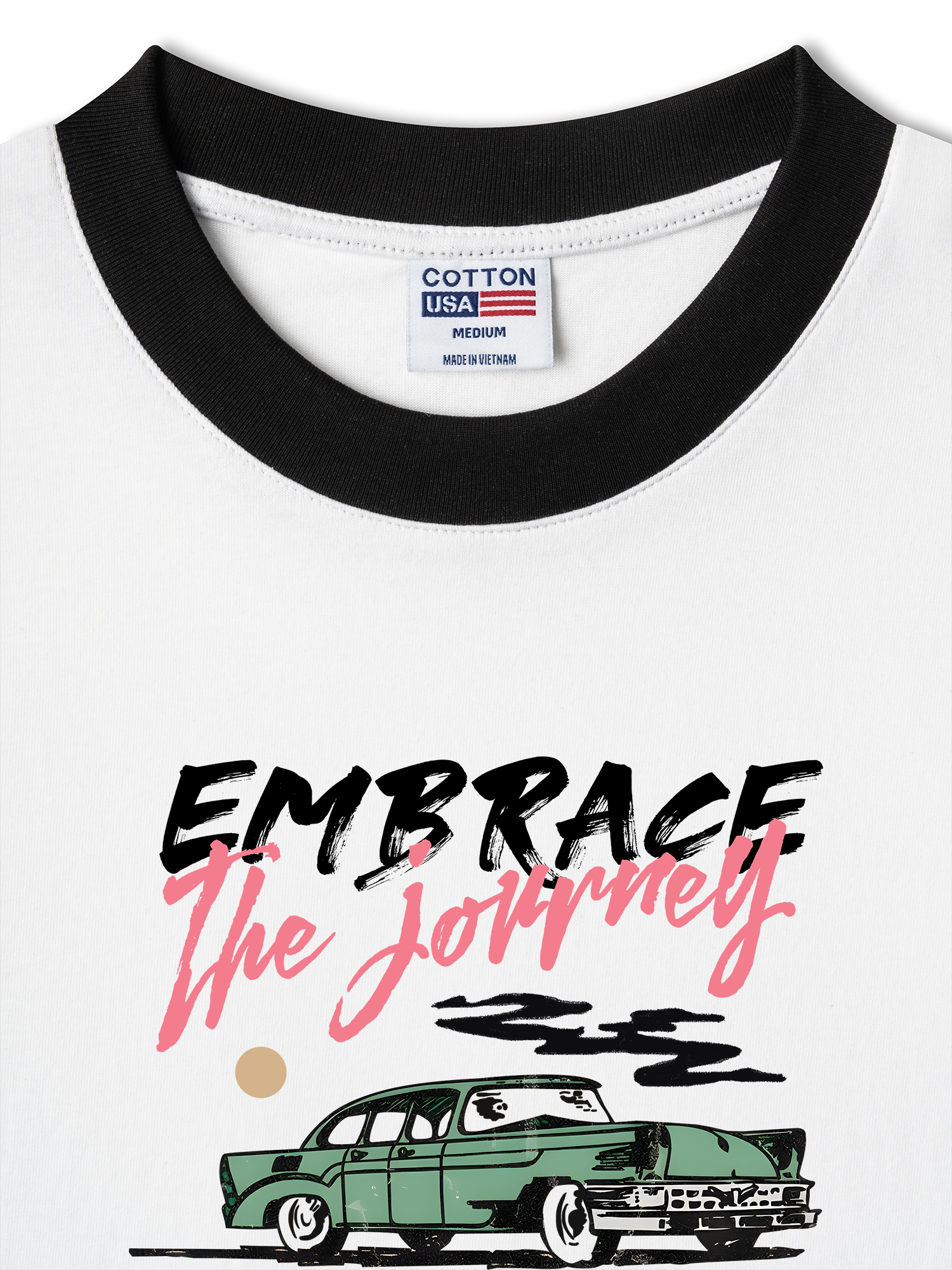 Áo Thun Ringer Relaxed Fit Classic Car Embrace