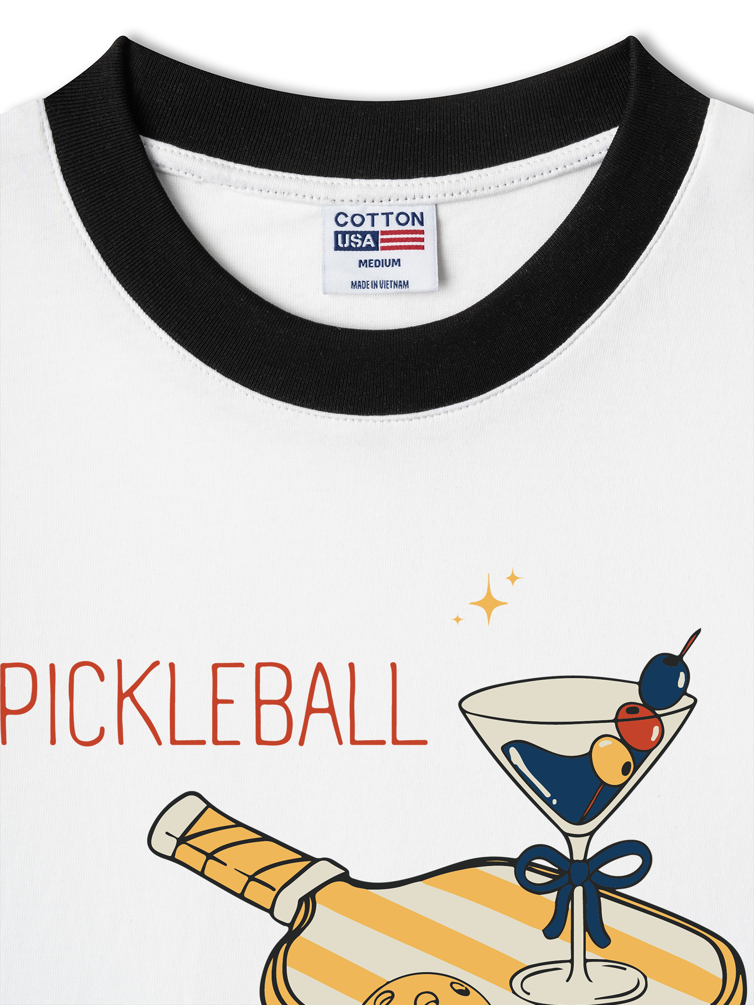 Áo Thun Ringer Relaxed Fit Pickleball Cocktail Club