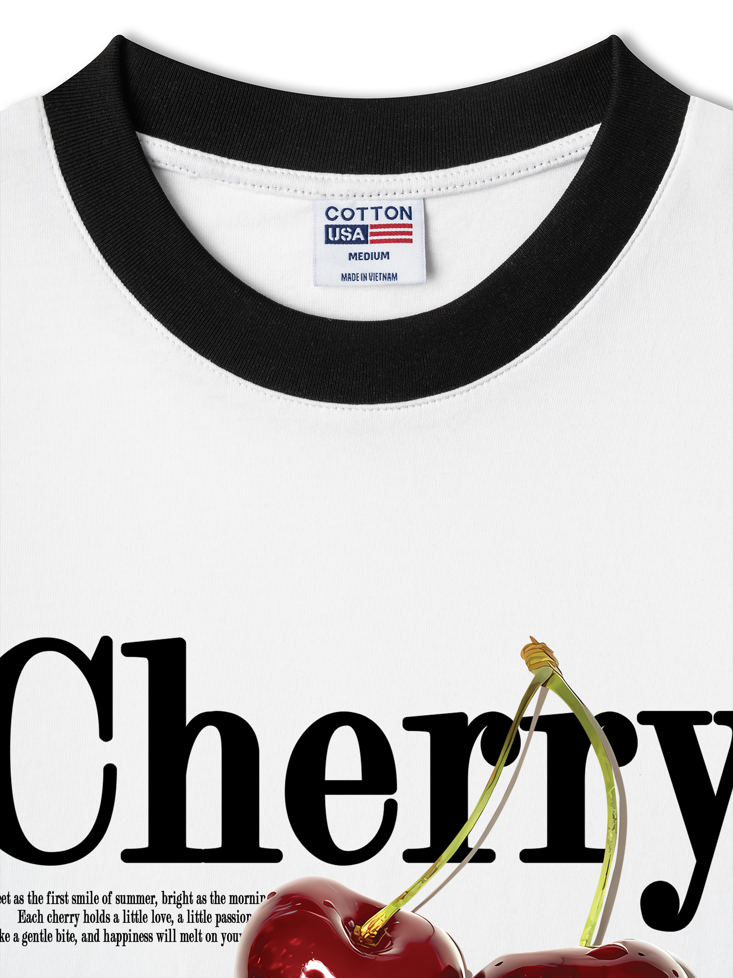 Áo Thun Ringer Relaxed Fit Cherry Fresh