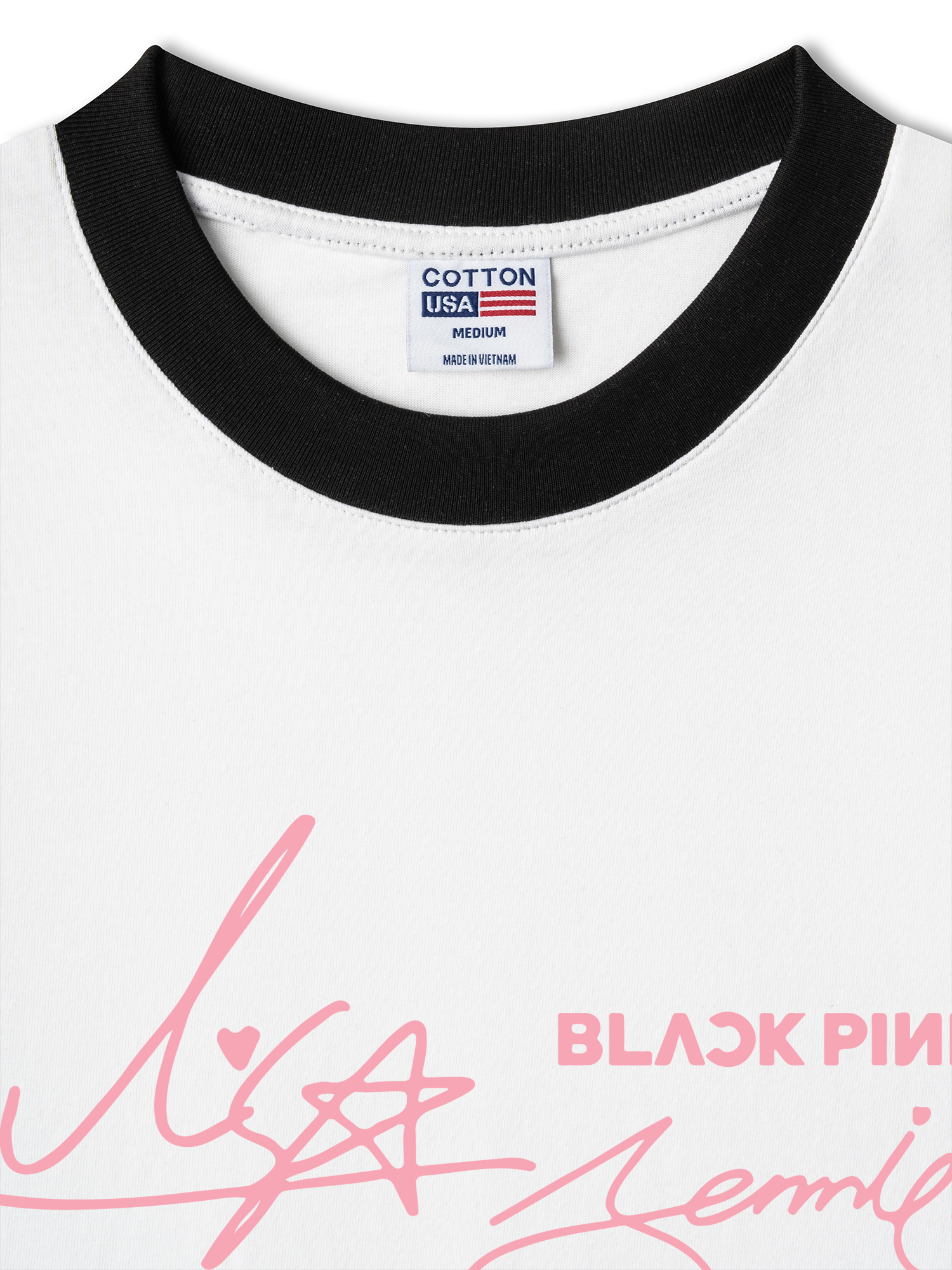 Áo Thun Ringer Relaxed Fit BlackPink Sign