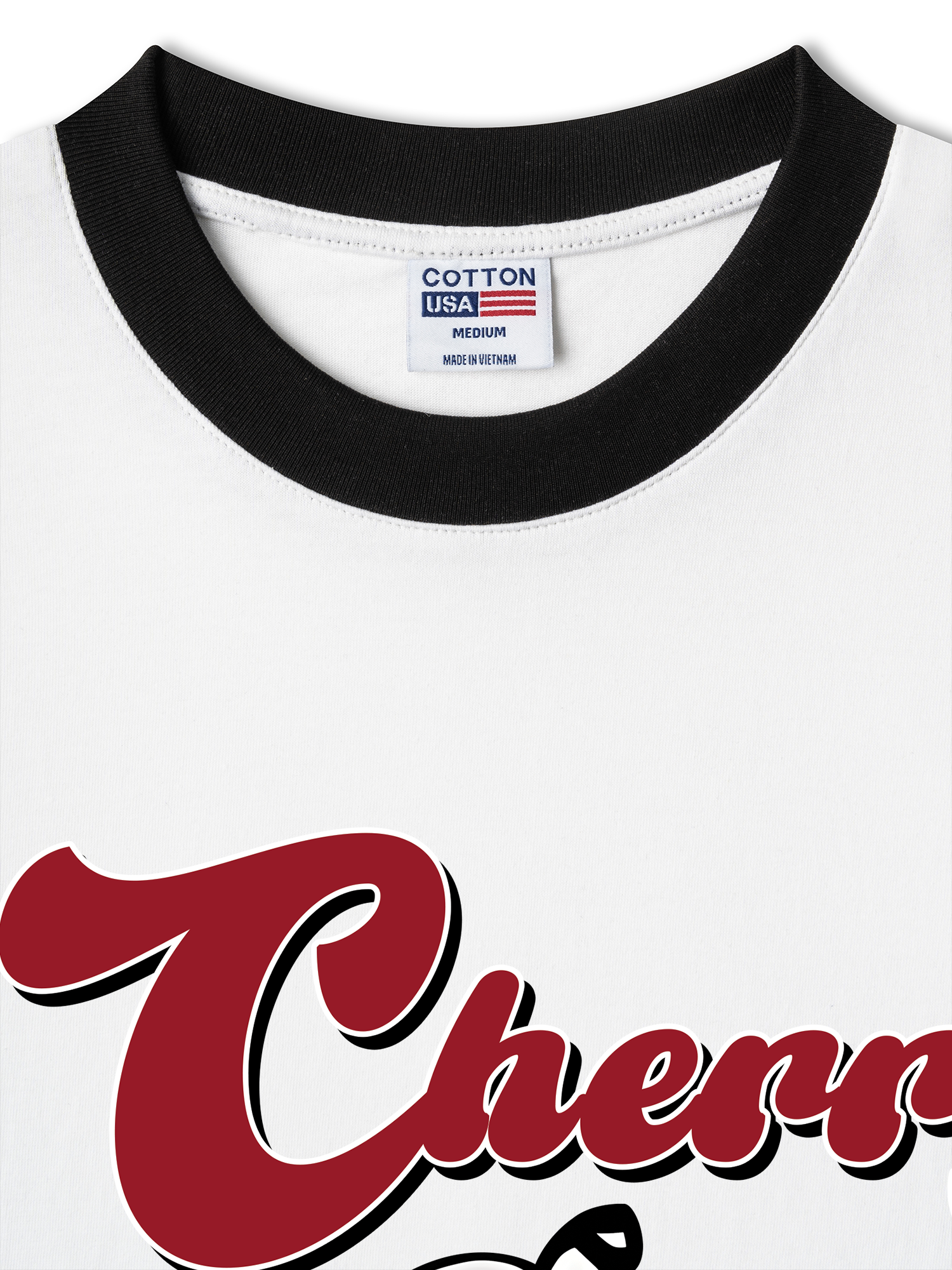 Áo Thun Ringer Relaxed Fit Cherry Sweet Girl