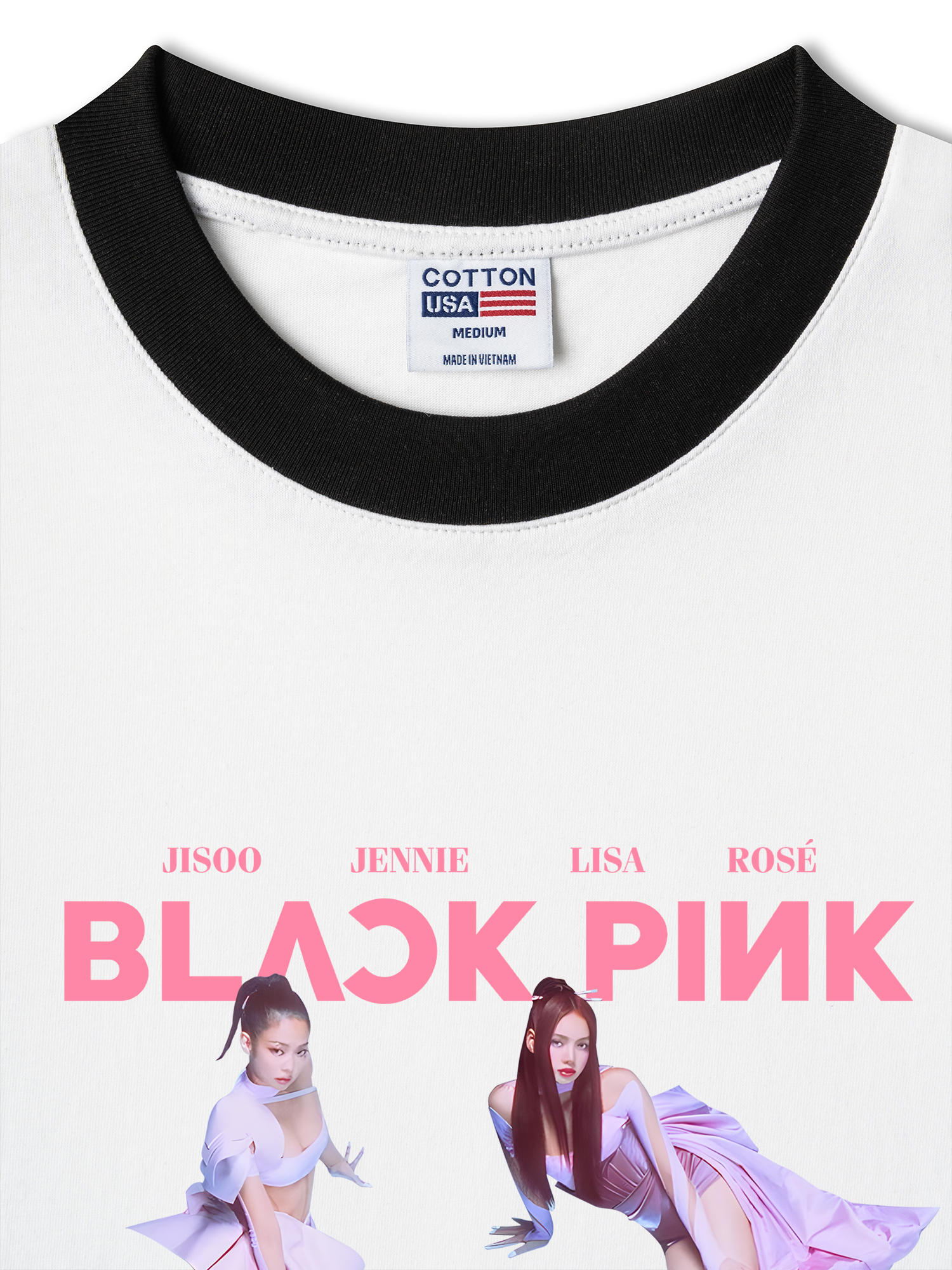 Áo Thun Ringer Relaxed Fit Idols Pink Venom