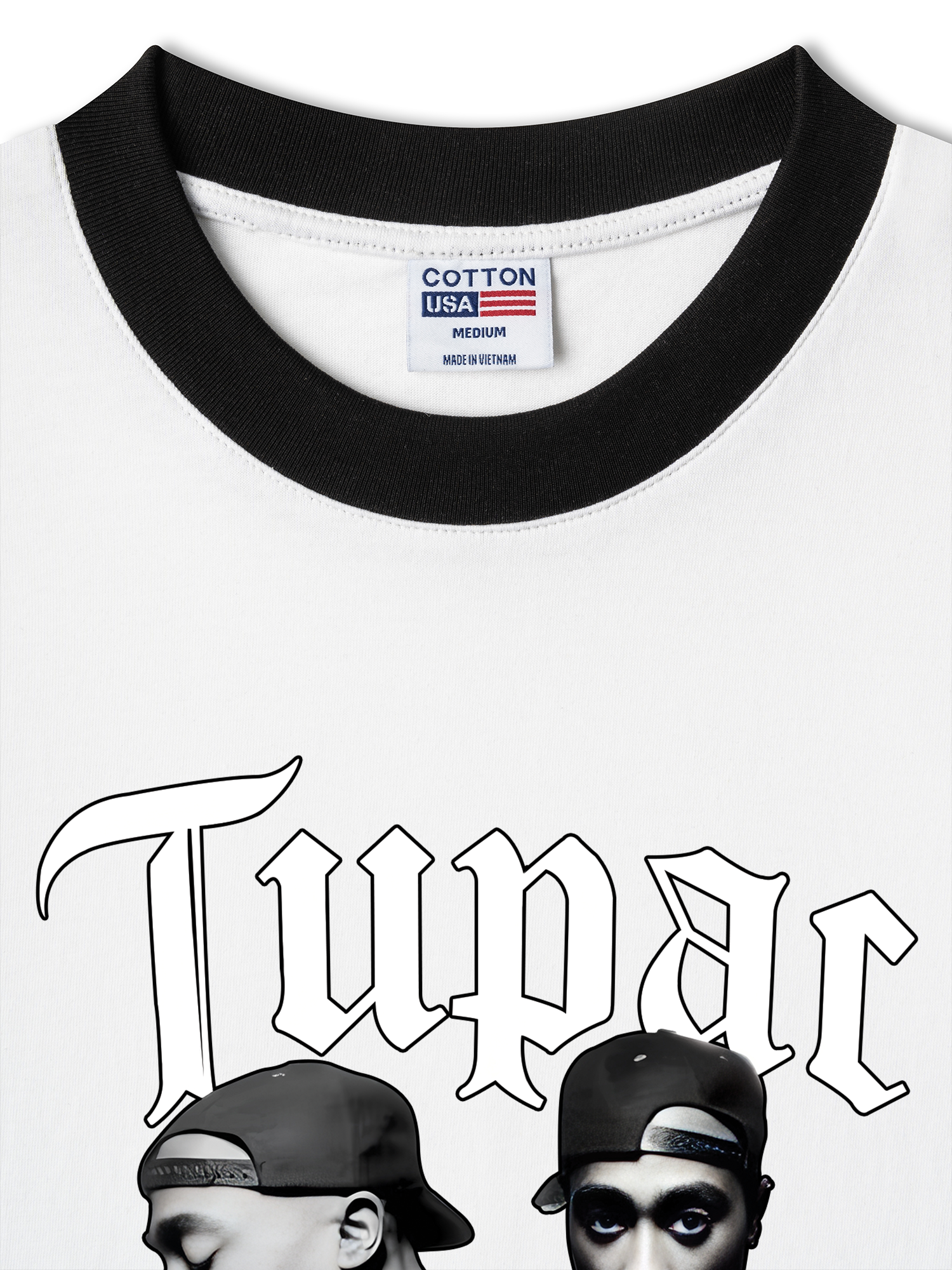 Áo Thun Ringer Relaxed Fit Rapper Tuppac All Eyes OIn Me