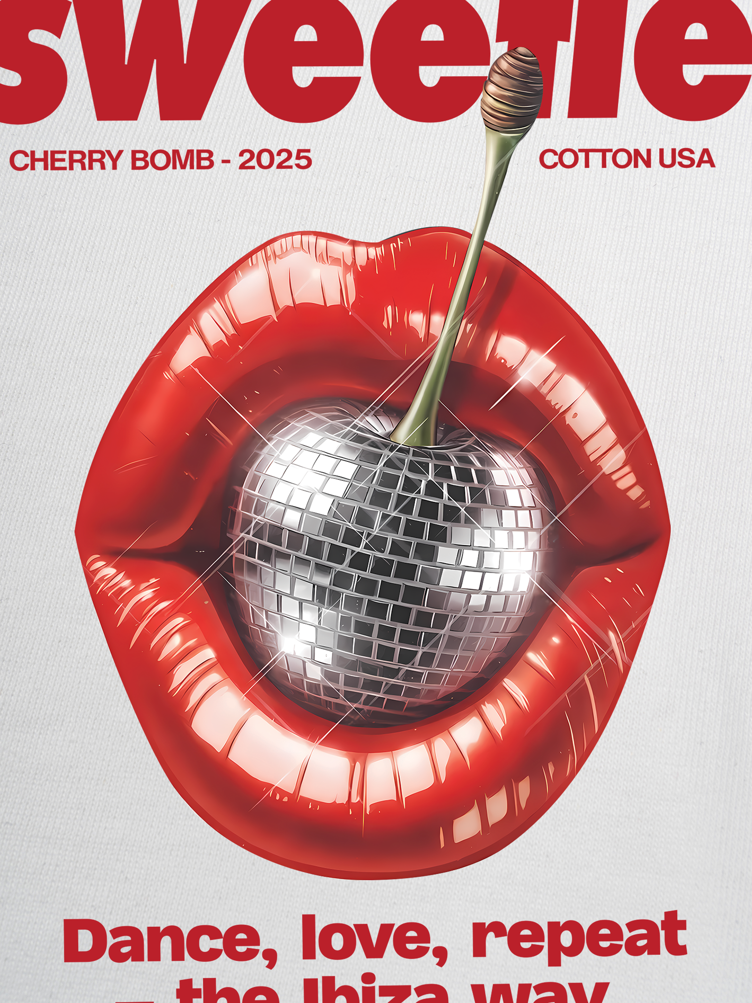 Áo Thun Ringer Relaxed Fit Cherry Sweetie Lip