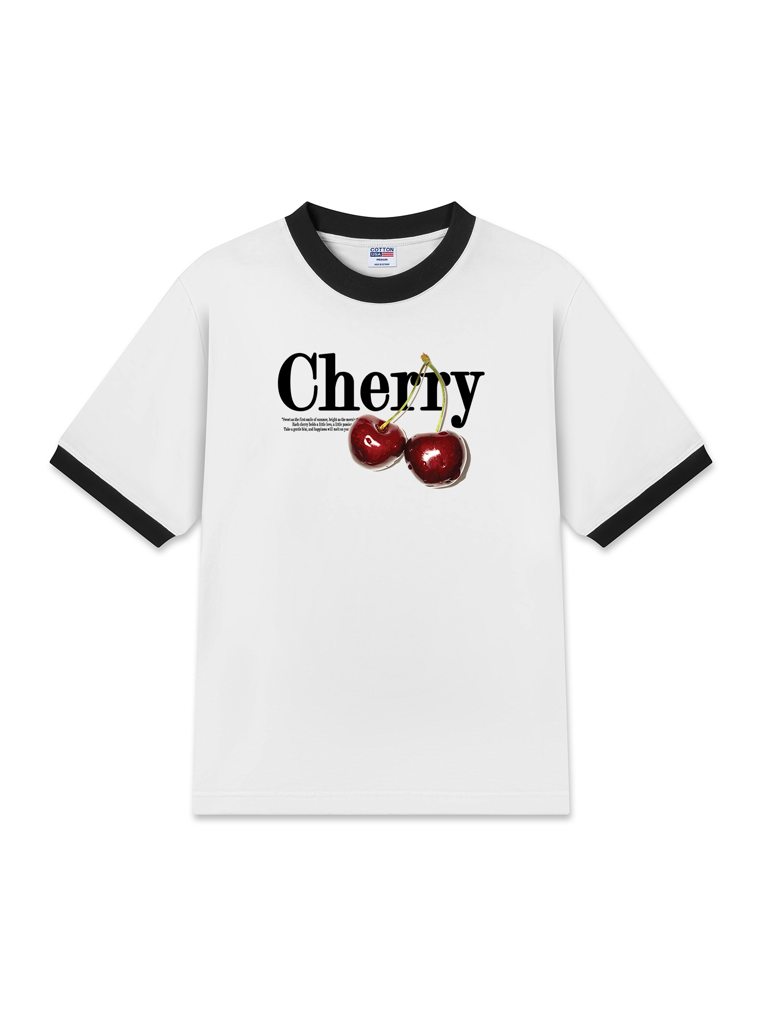 Áo Thun Ringer Relaxed Fit Cherry Fresh