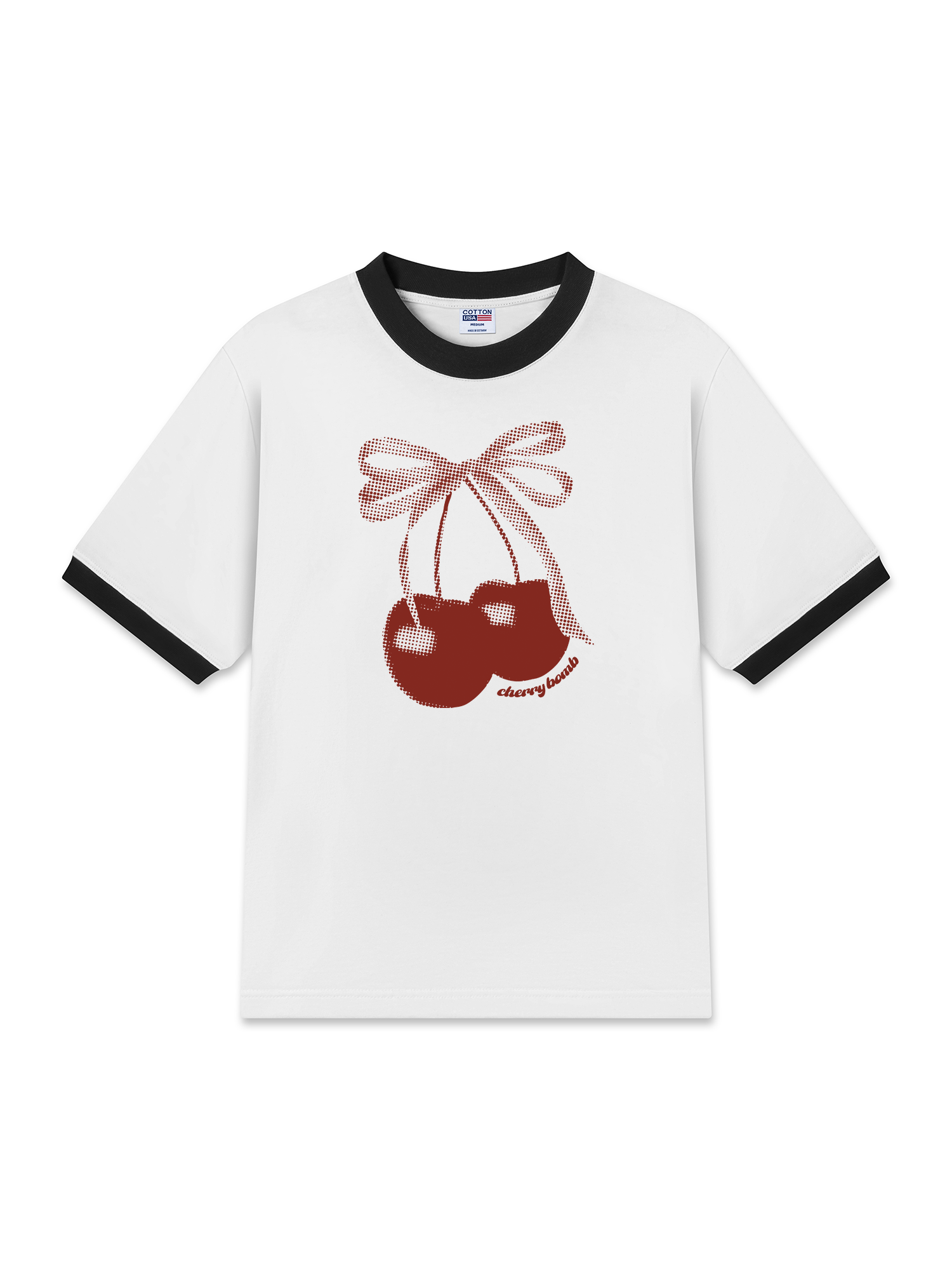 Áo Thun Ringer Relaxed Fit Cherry Bomb Retro