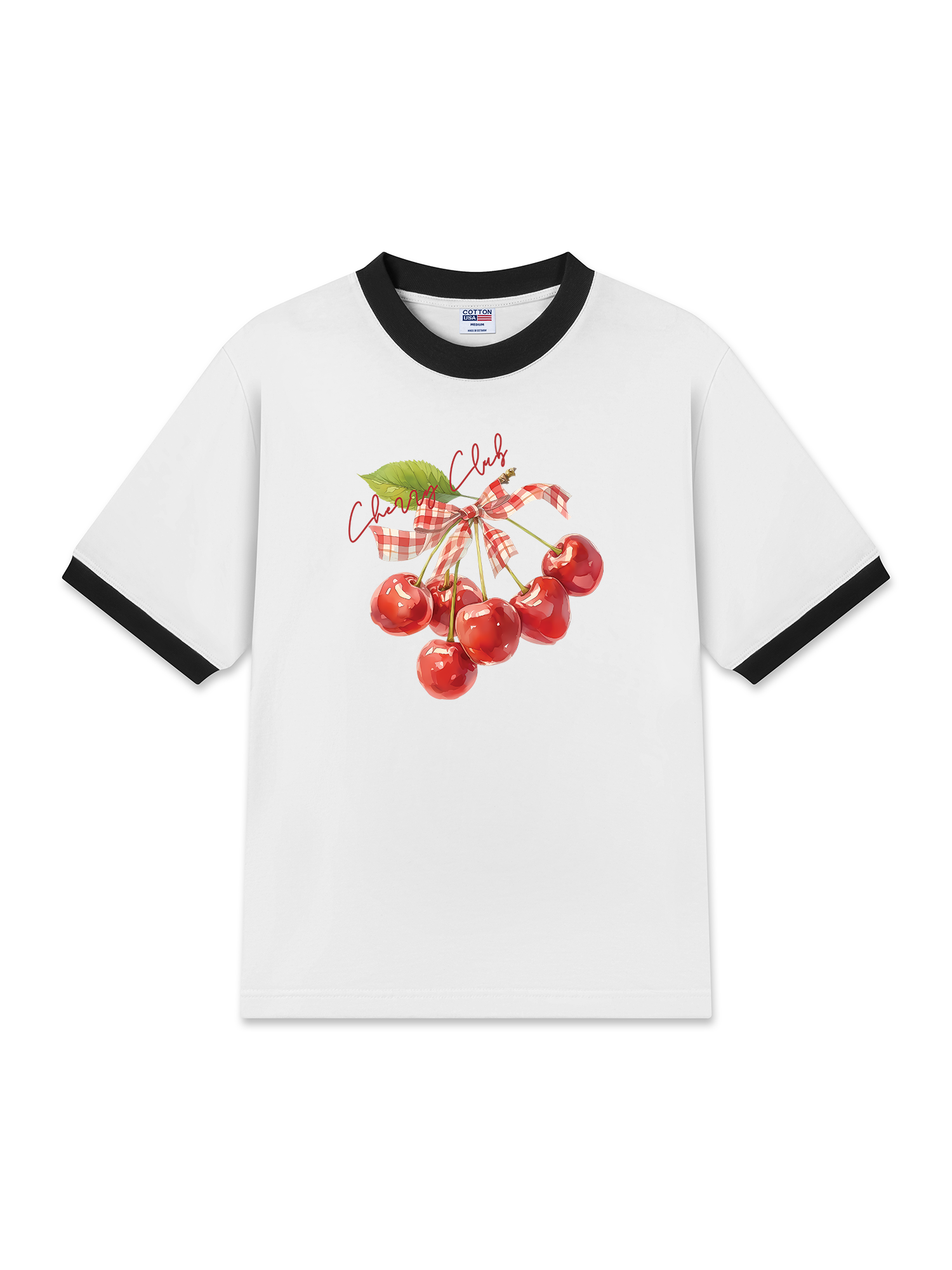 Áo Thun Ringer Relaxed Fit Cherry Red Cherry Club