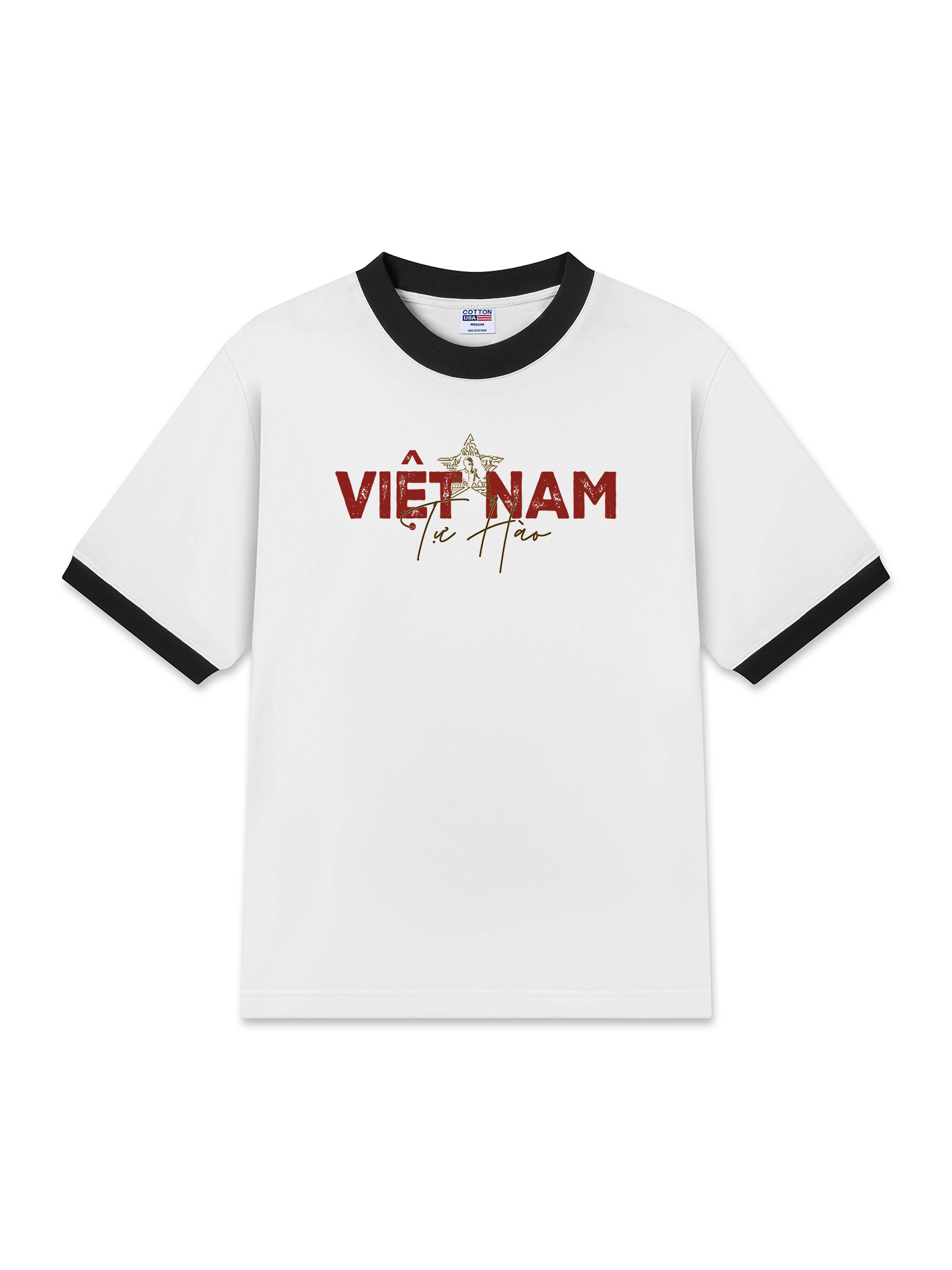 Áo Thun Ringer Relaxed Fit Việt Nam Tự Hào