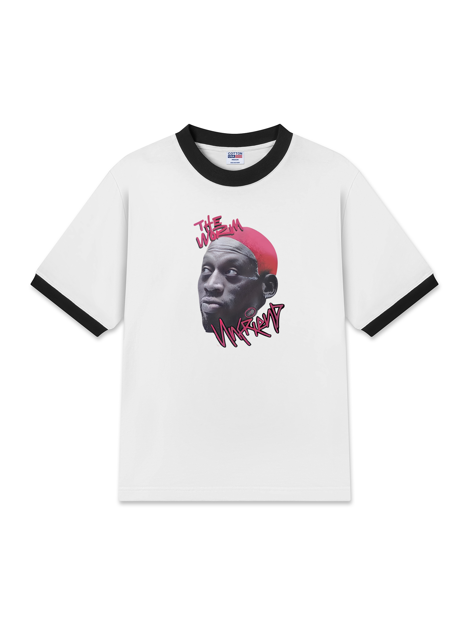 Áo Thun Ringer Relaxed Fit Hip Hop Streetwear Dennis Rodman Graphic