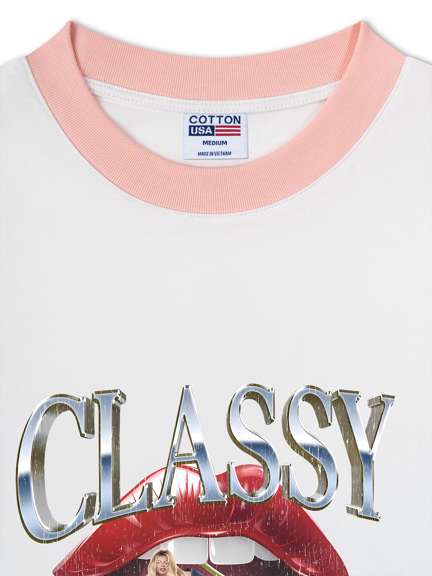 Áo Thun Ringer Relaxed Fit Cherry Vintage Classy