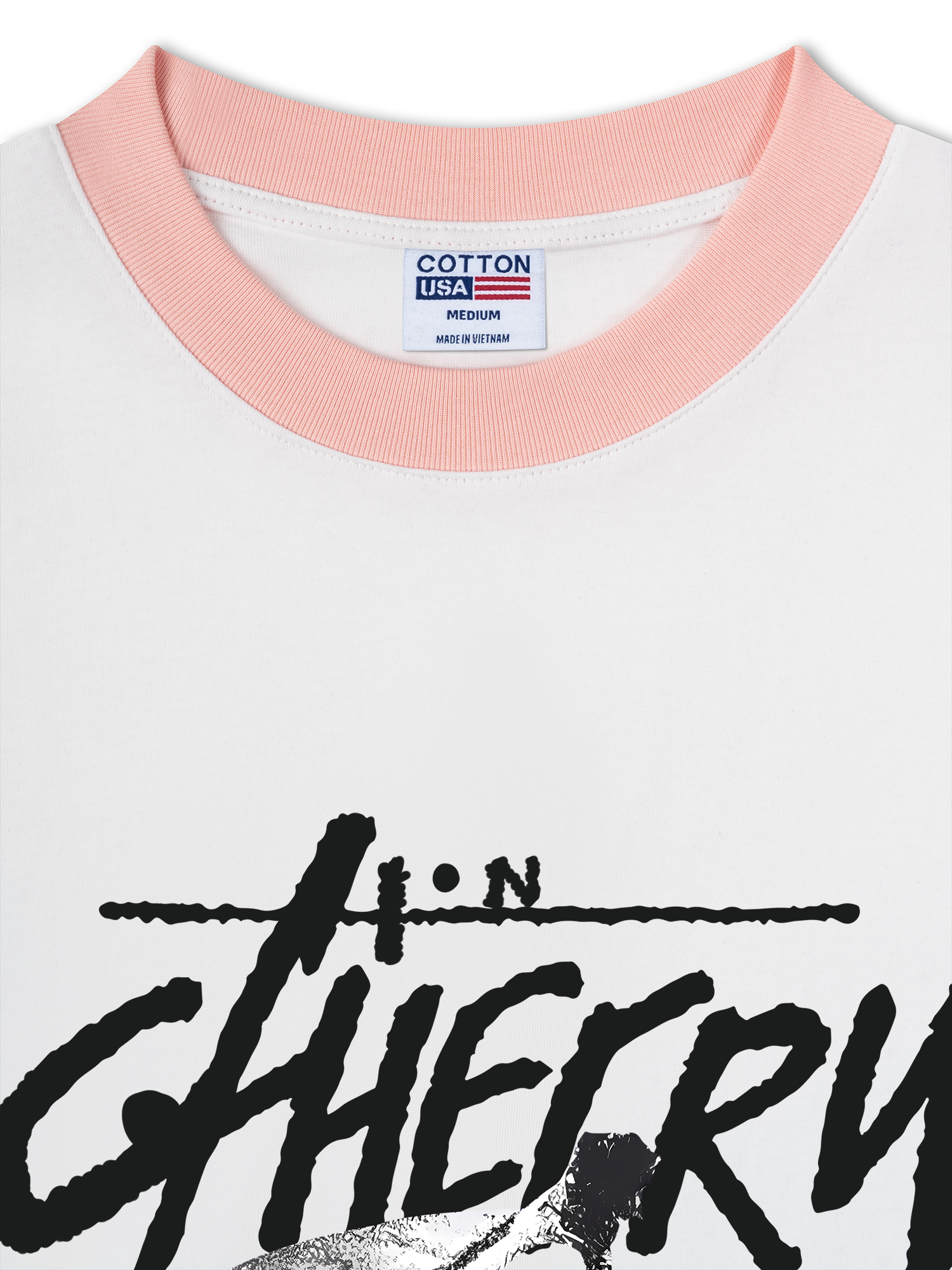 Áo Thun Ringer Relaxed Fit Cherry Black