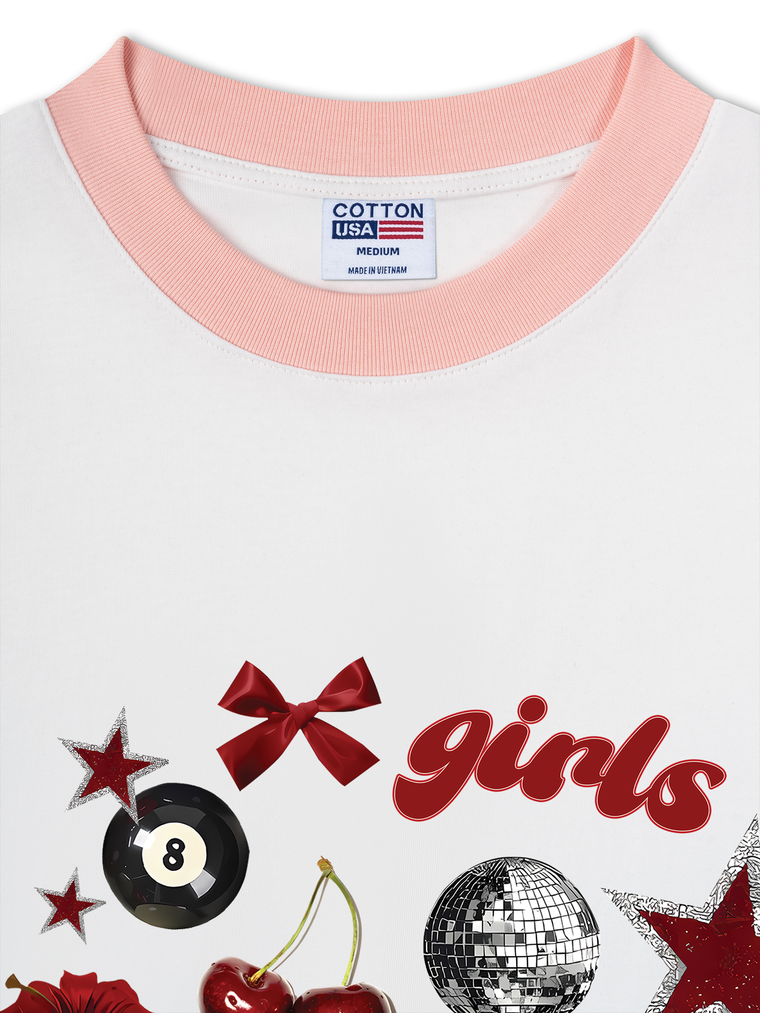 Áo Thun Ringer Relaxed Fit Cherry Girls