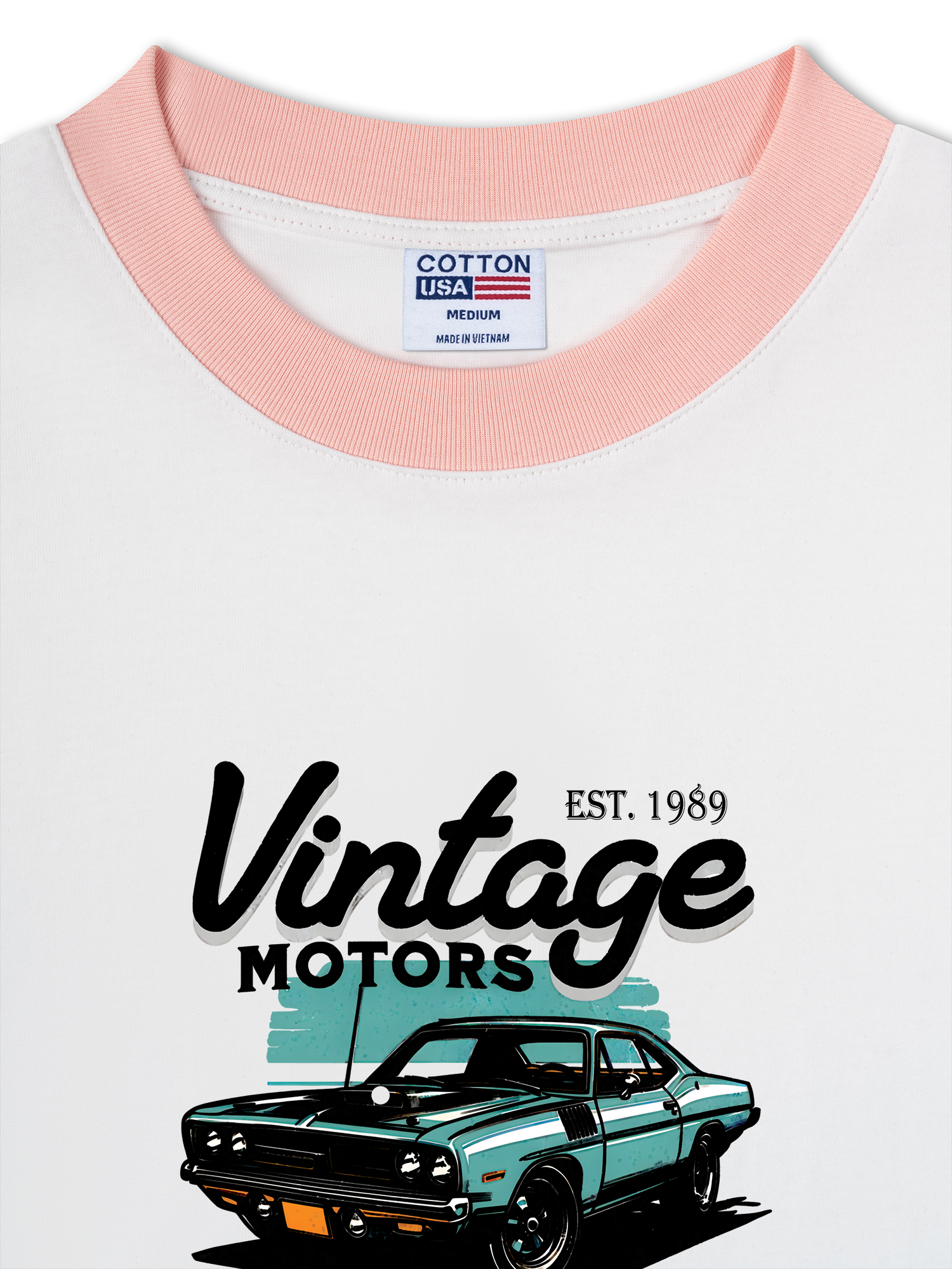 Áo Thun Ringer Relaxed Fit Classic Car Vintage 1989