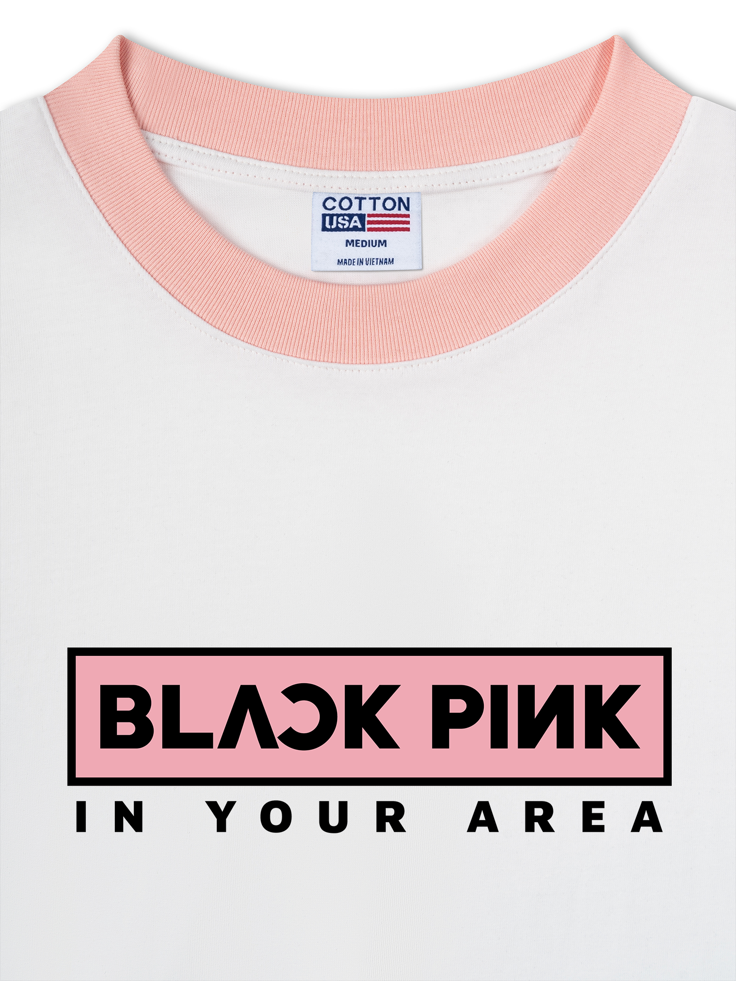 Áo Thun Ringer Relaxed Fit Idols Black Pink Jennie