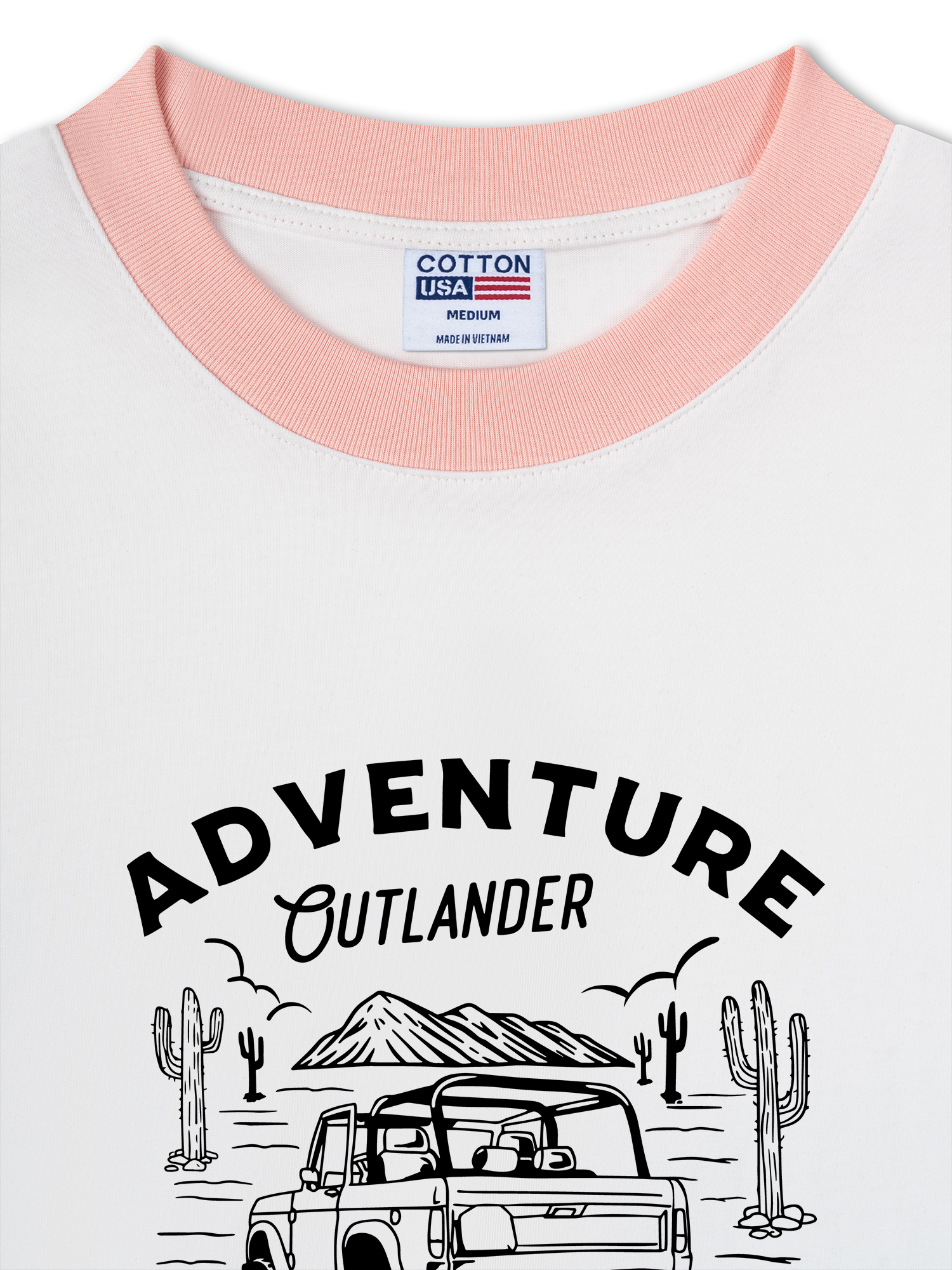 Áo Thun Ringer Relaxed Fit Adventure Cutlander Wild Explored