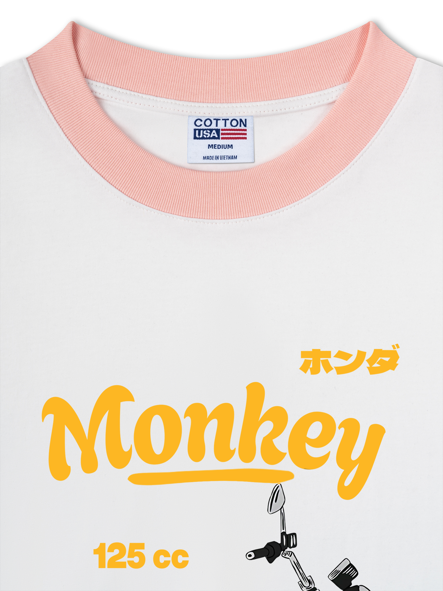 Áo Thun Ringer Relaxed Fit Monkey 125cc Yellow