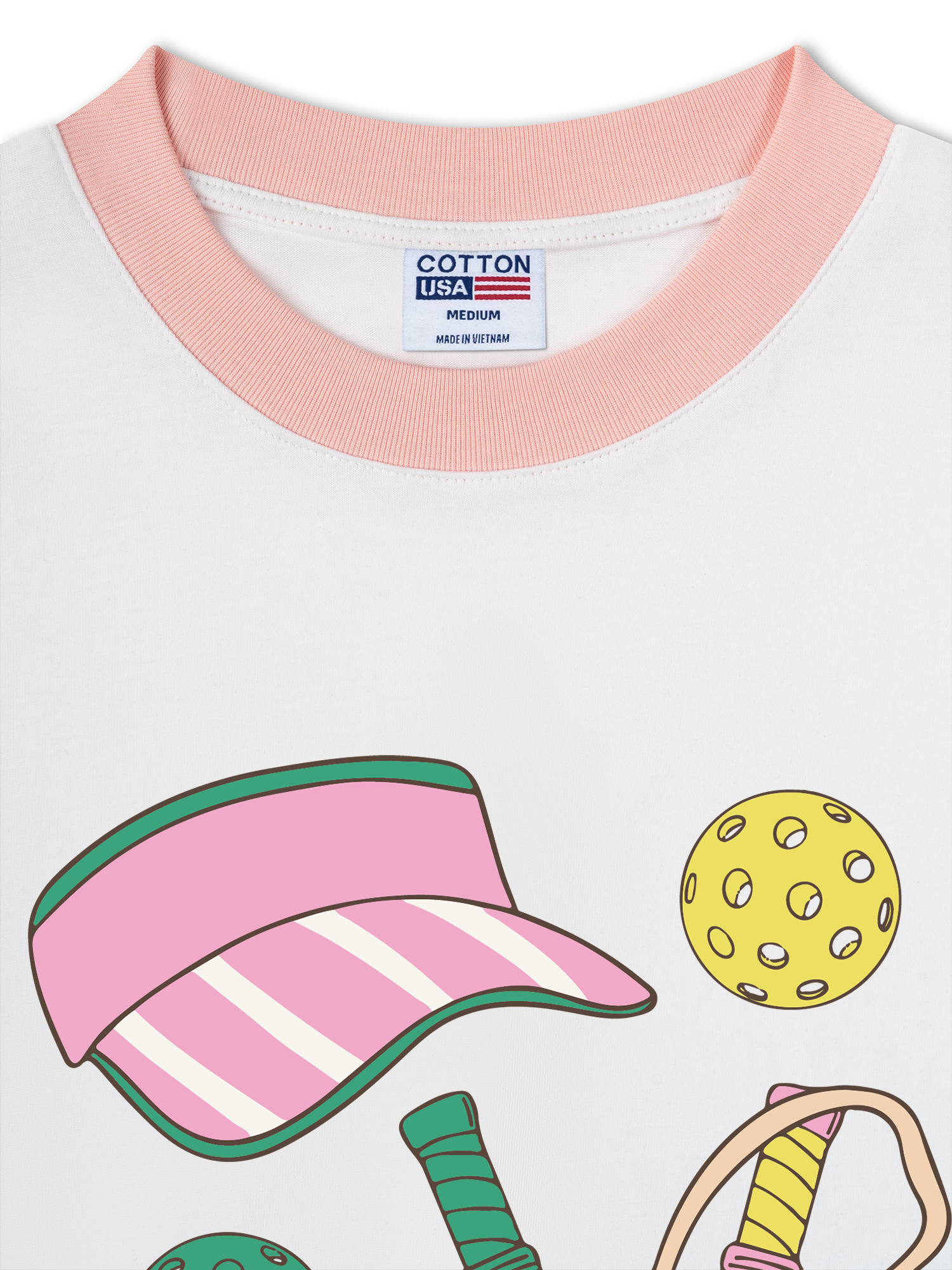 Áo Thun Ringer Relaxed Fit Pickleball Just Because