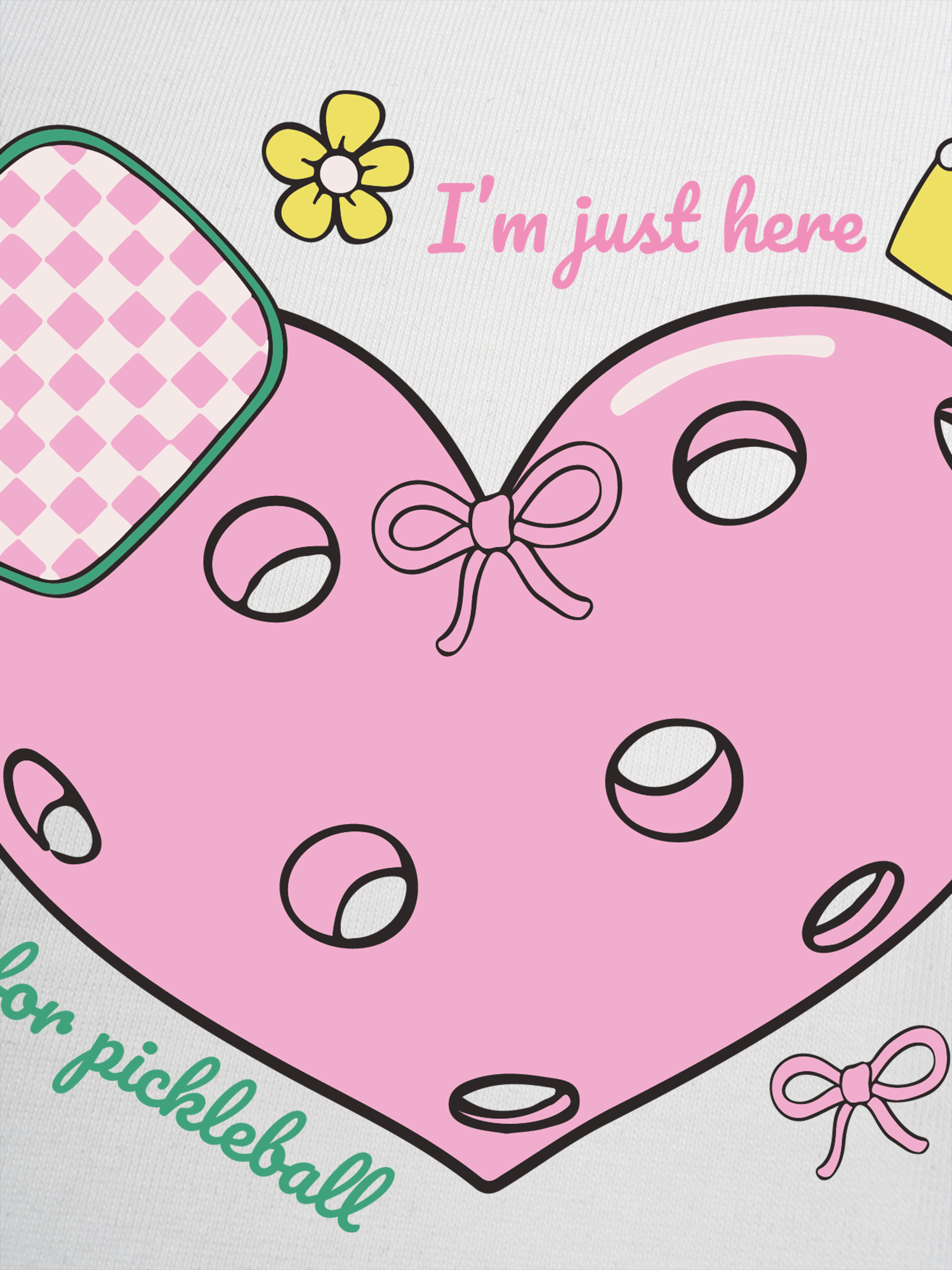 Áo Thun Ringer Relaxed Fit I_m Just Here For Pickleball