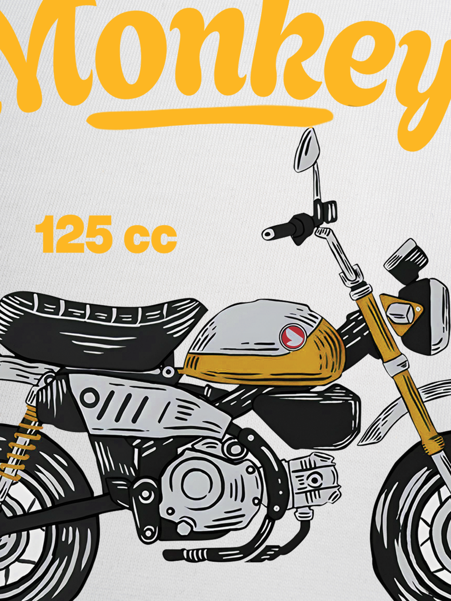 Áo Thun Ringer Relaxed Fit Monkey 125cc Yellow