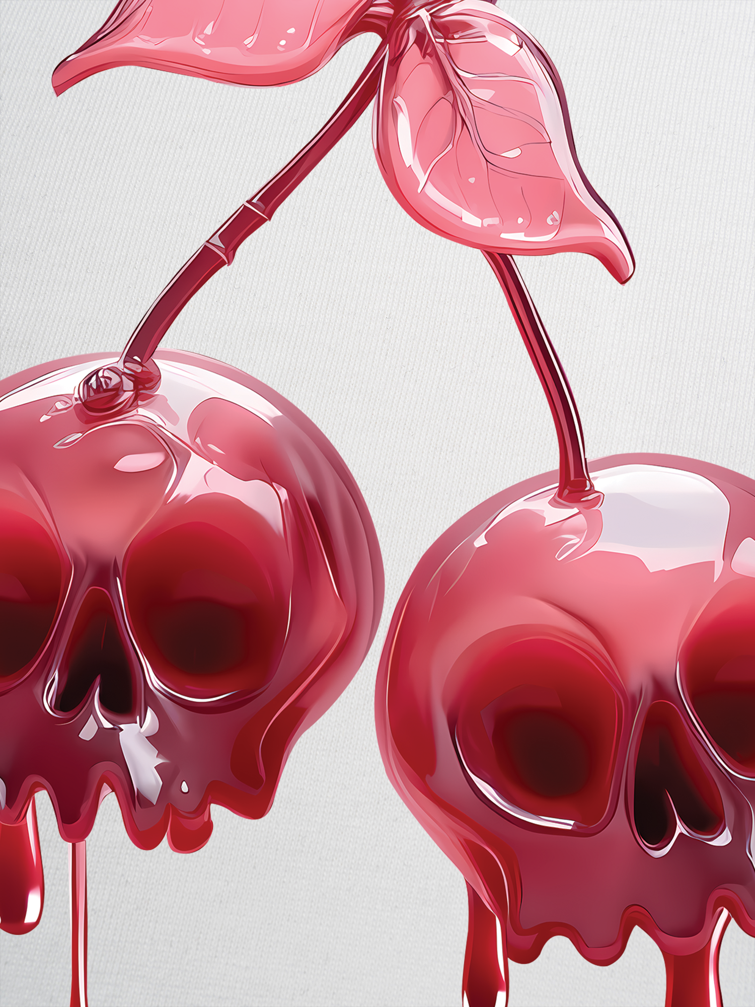 Áo Thun Ringer Relaxed Fit Cherry Skull