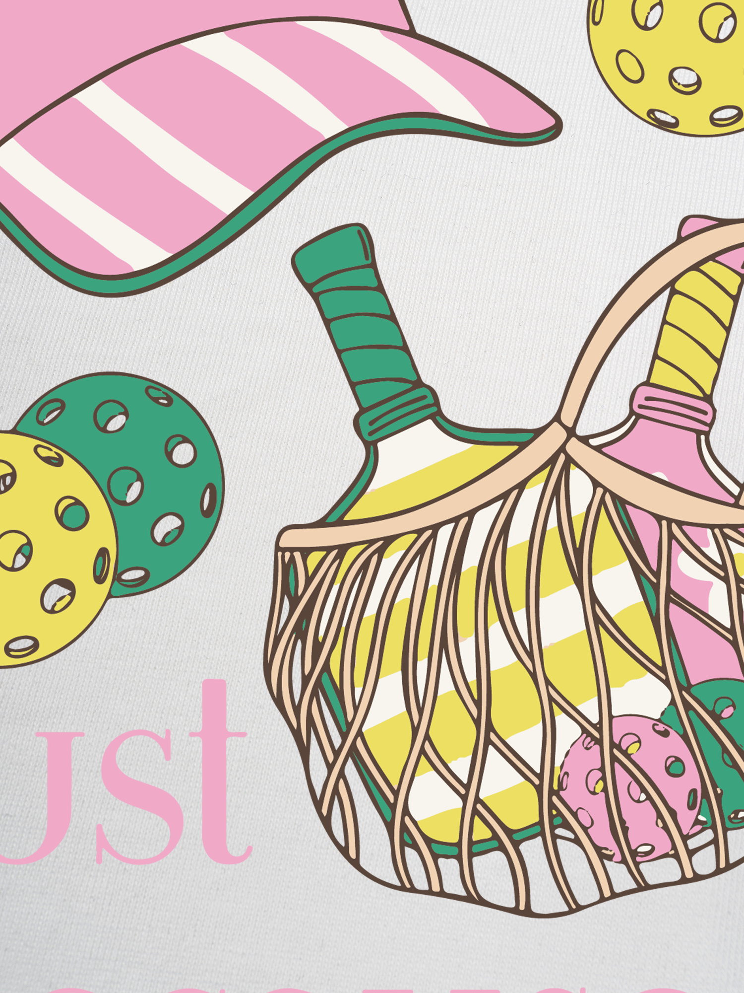 Áo Thun Ringer Relaxed Fit Pickleball Just Because