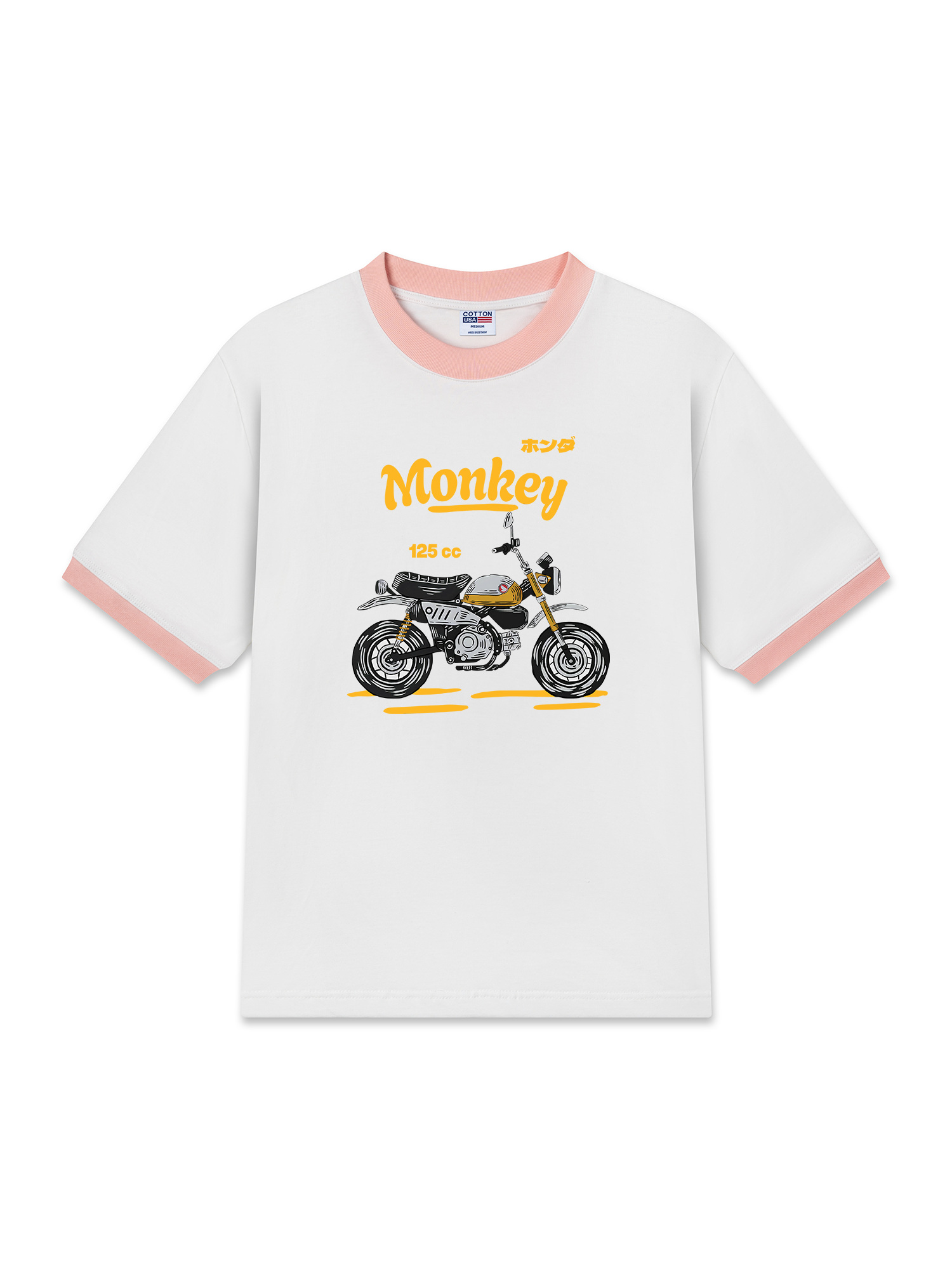 Áo Thun Ringer Relaxed Fit Monkey 125cc Yellow