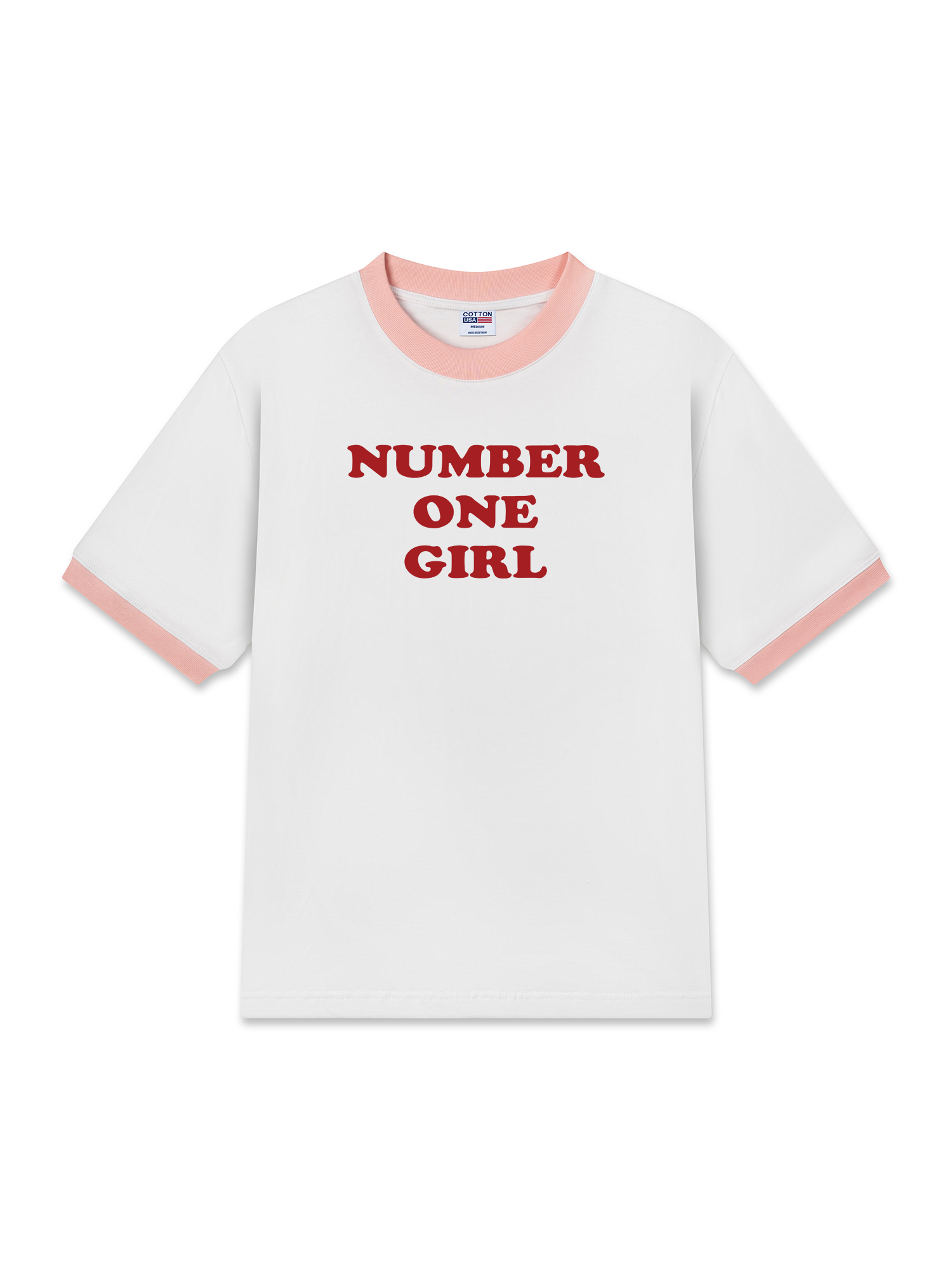 Áo Thun Ringer Relaxed Fit BlackPink Number One Girl