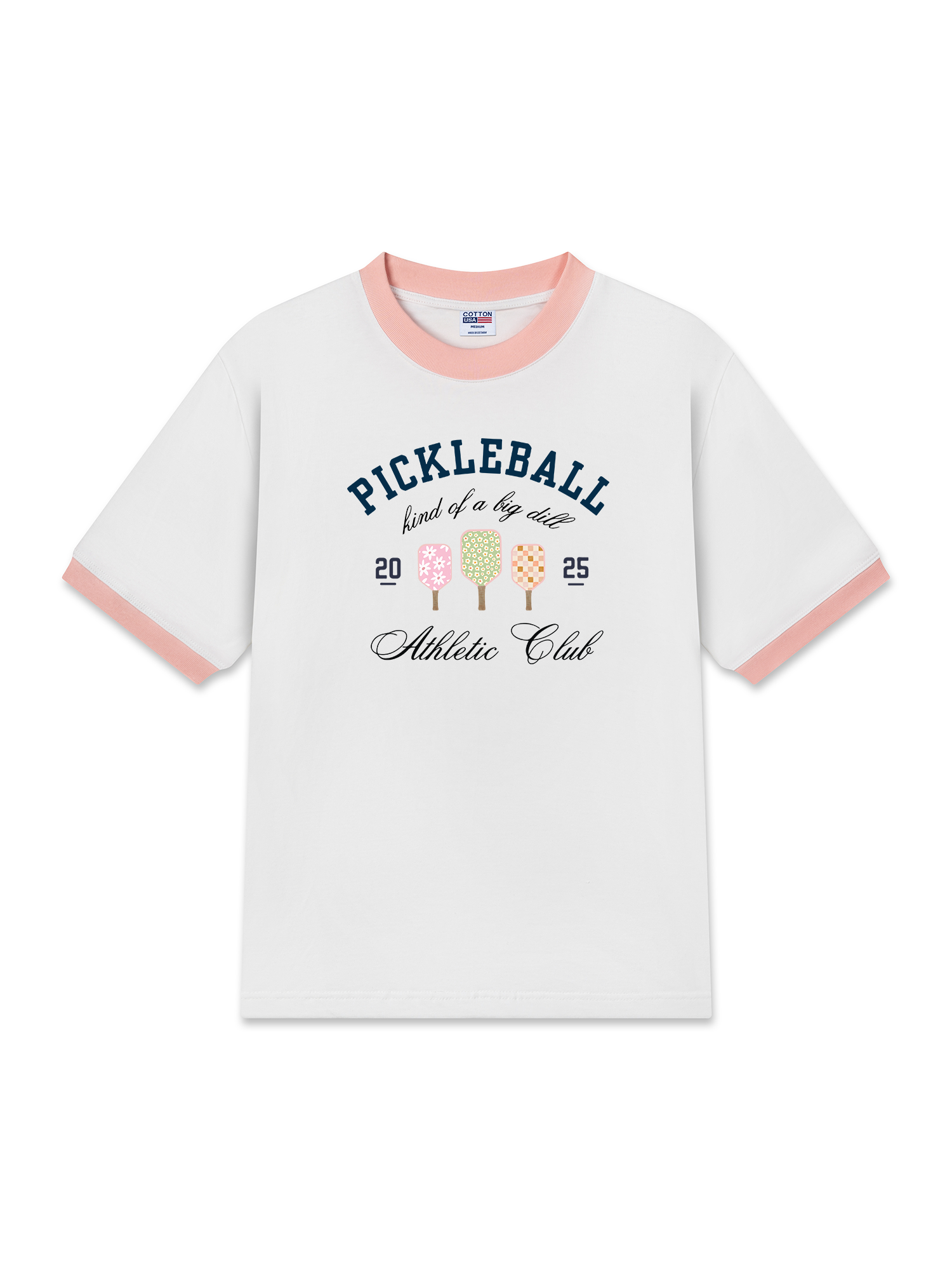 Áo Thun Ringer Relaxed Fit Pickleball Athletic Club