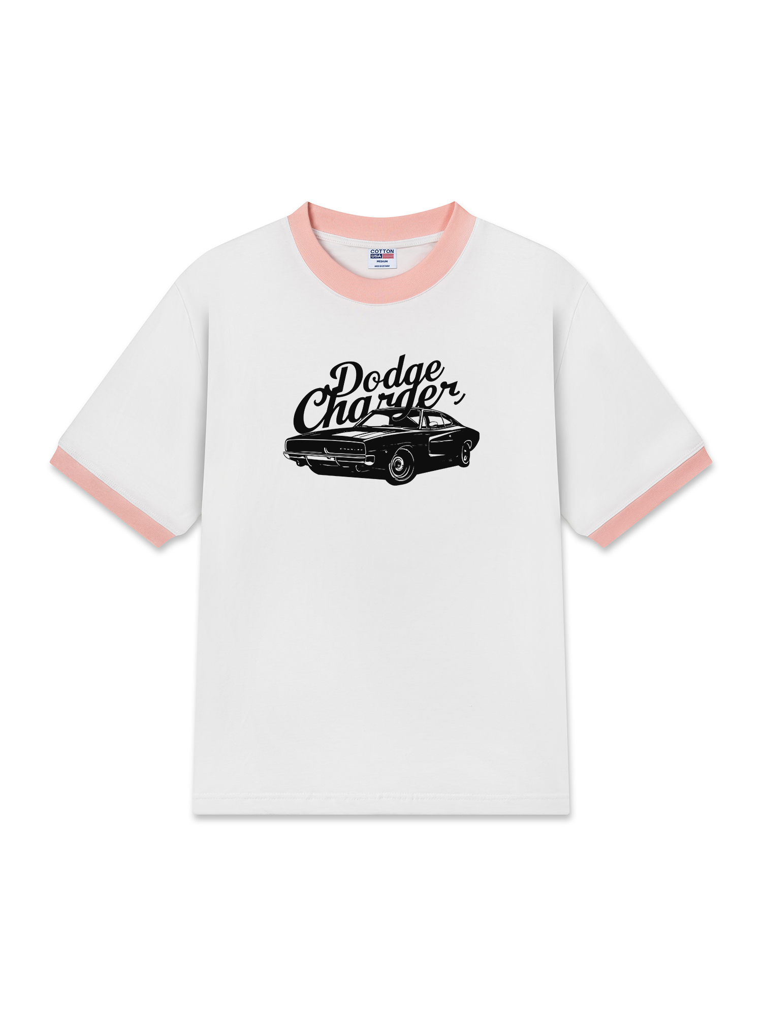 Áo Thun Ringer Relaxed Fit Dodge Charger The Road Belongs to Us