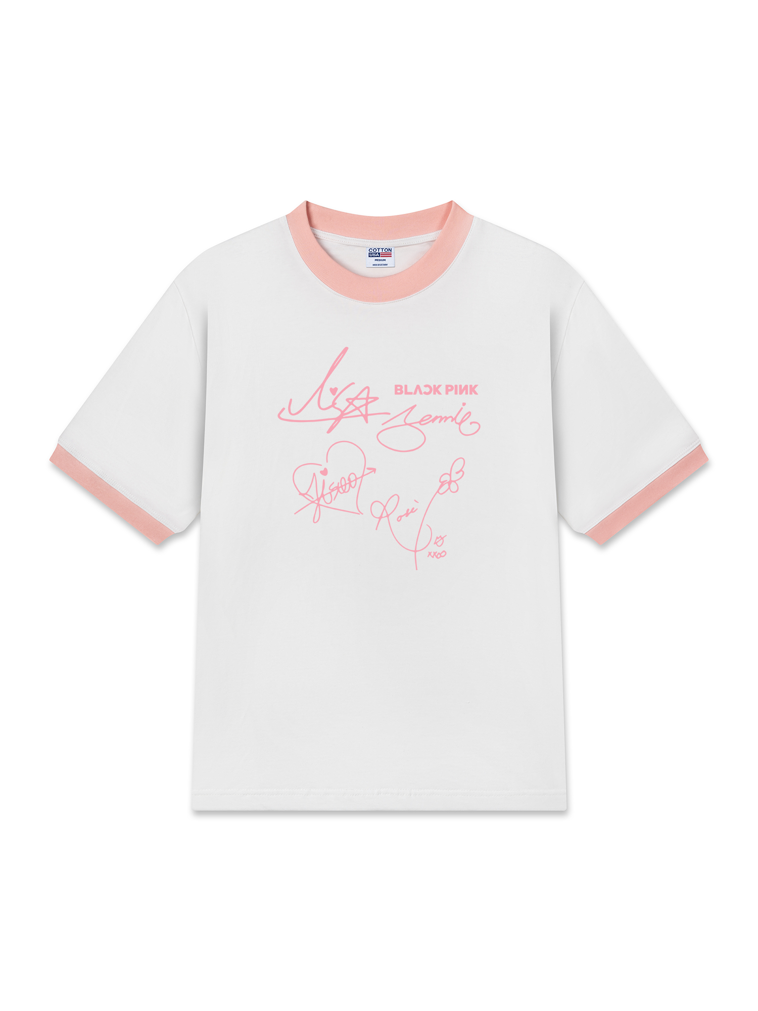 Áo Thun Ringer Relaxed Fit BlackPink Sign