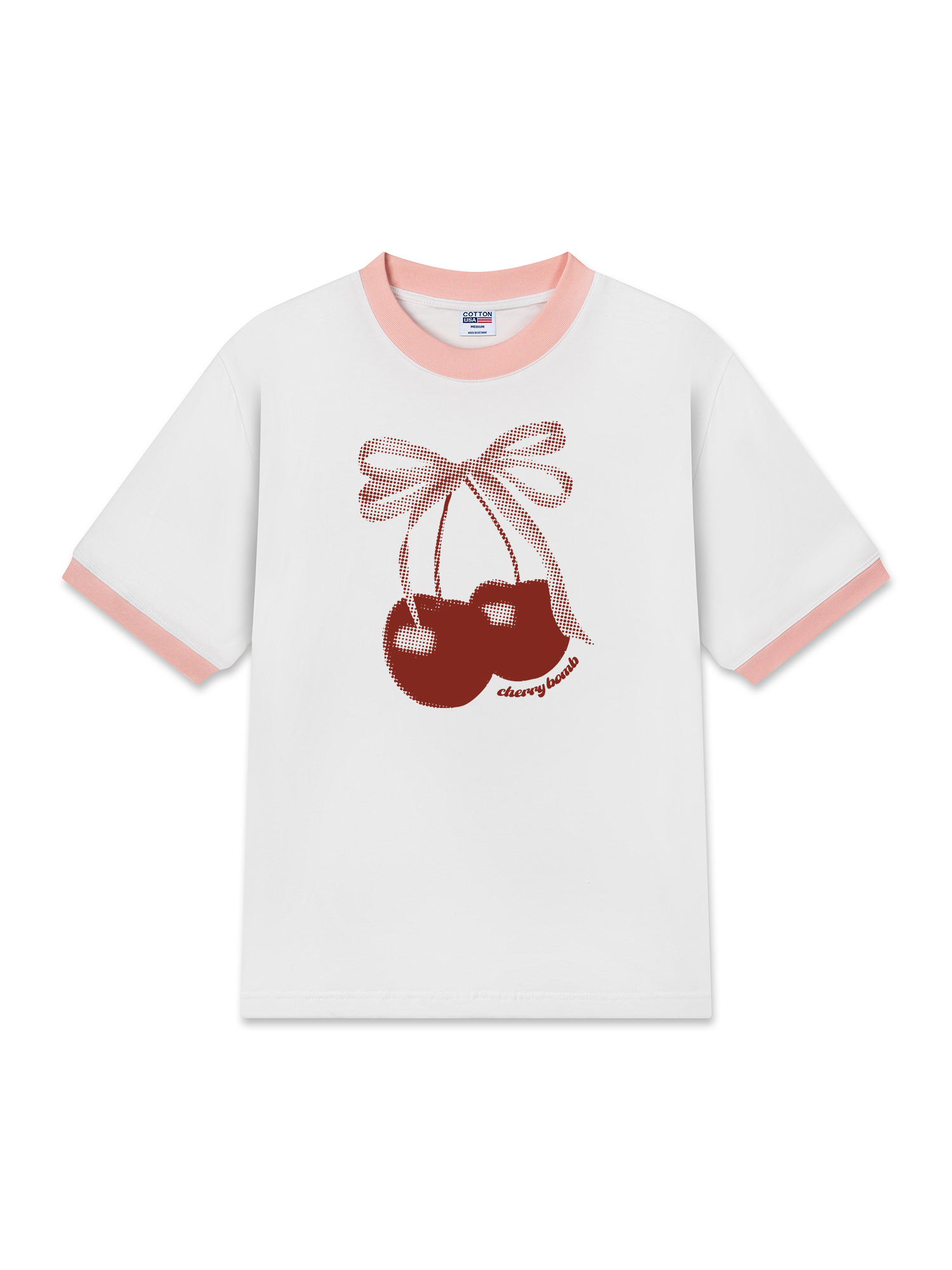 Áo Thun Ringer Relaxed Fit Cherry Bomb Retro