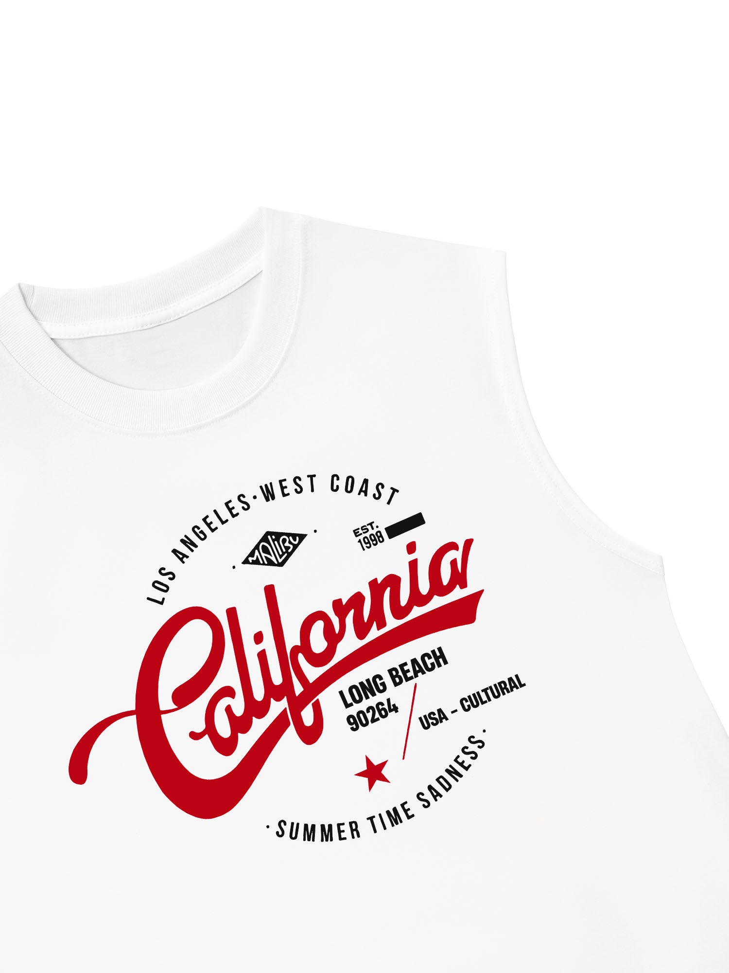 Áo Ba Lỗ Relaxed Fit City Cali Long Beach