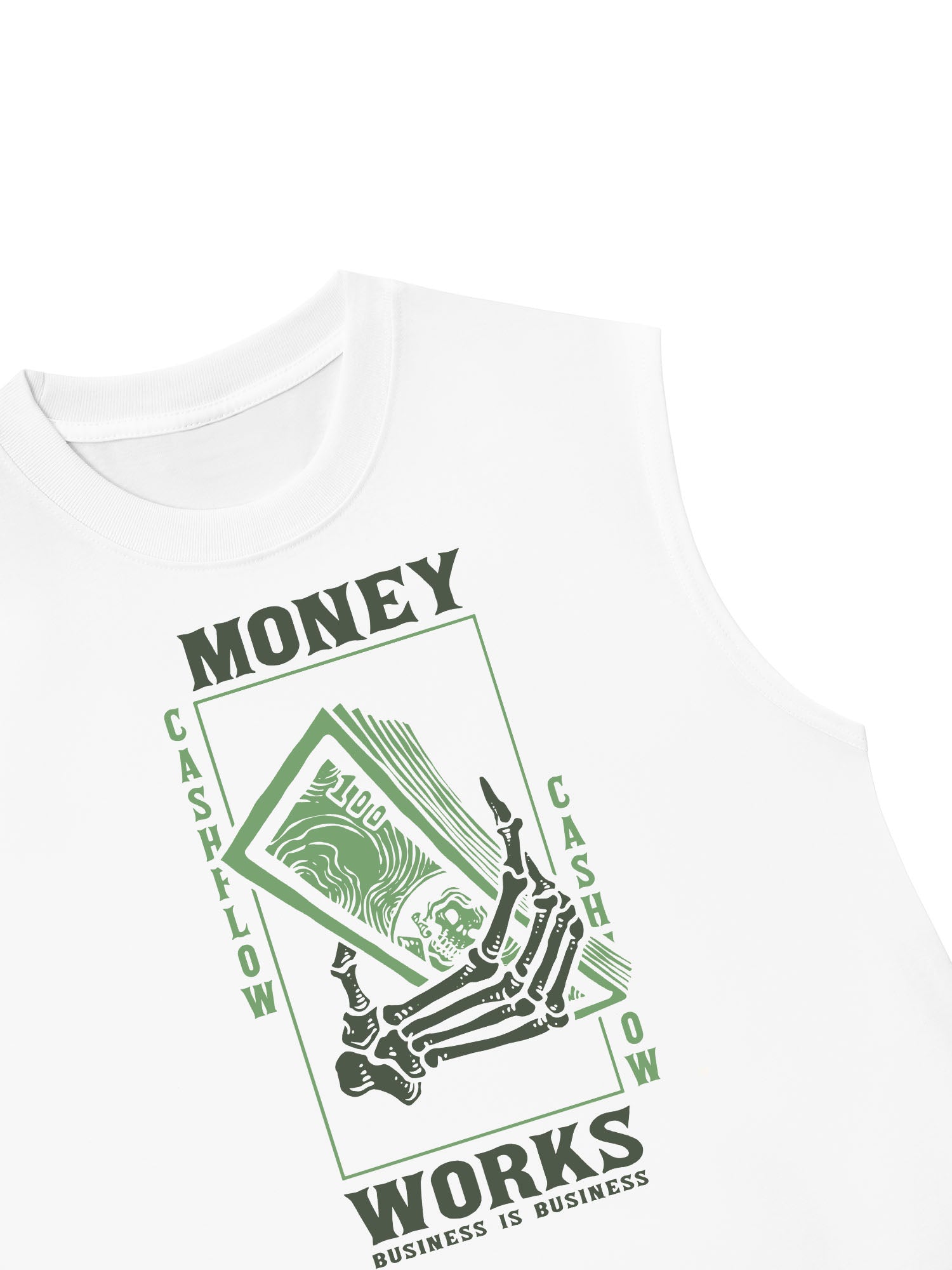 Áo Ba Lỗ Relaxed Fit Money Works Business Is Business