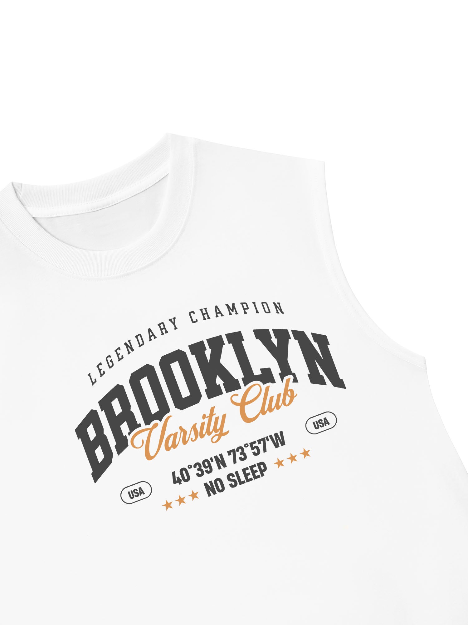 Áo Ba Lỗ Relaxed Fit City Brooklyn Varsity Club